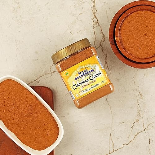 Vista 3 de Rani Canela en polvo (molida) Especias 16 oz (1 libra) 16.01 oz tarro de PET ~ Todo natural Sin sal Vegano Sin colores Apto para gluten