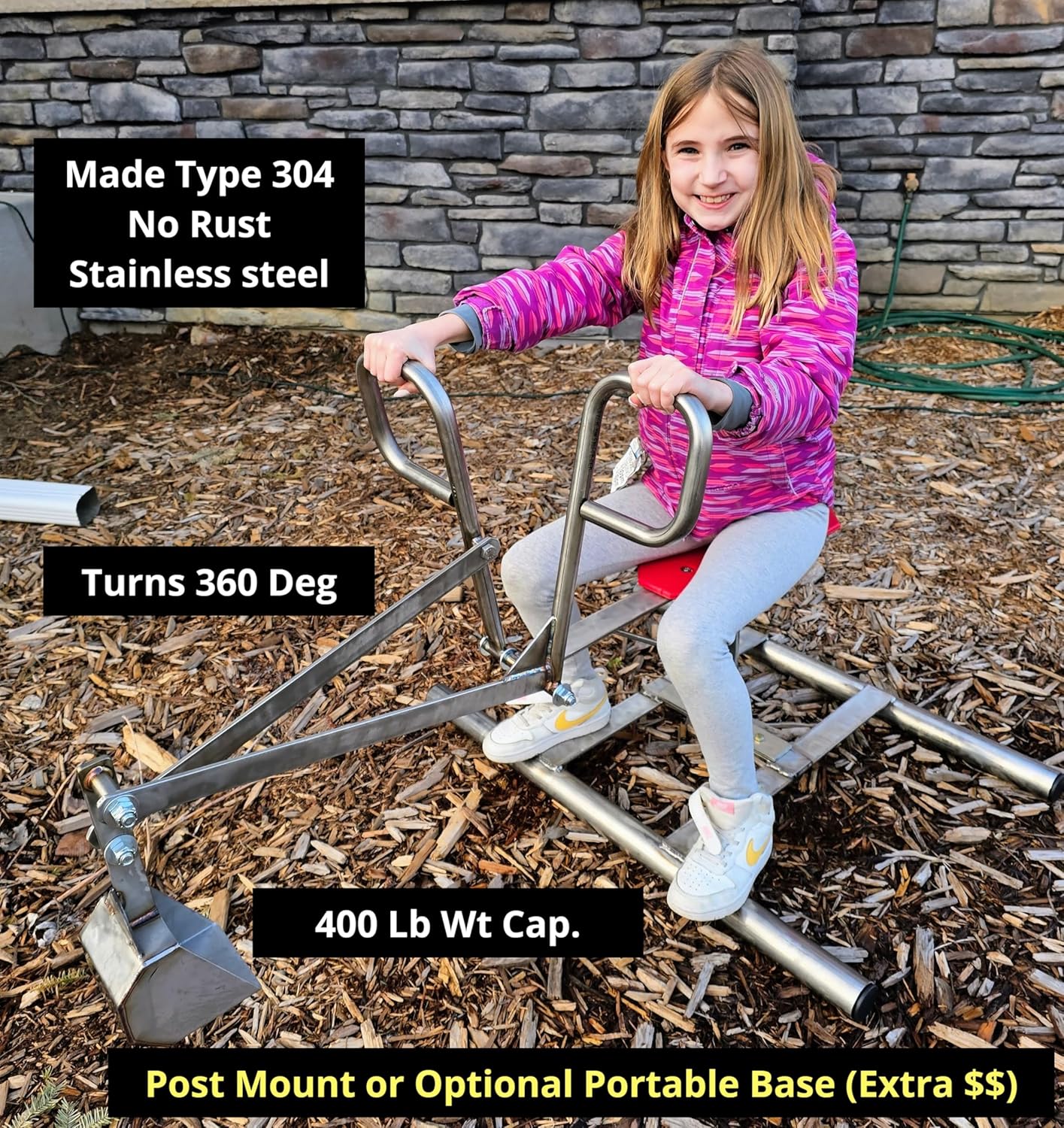 Sand Digger Sandbox Excavator Made Stainless Steel Playground Life Time Wnty