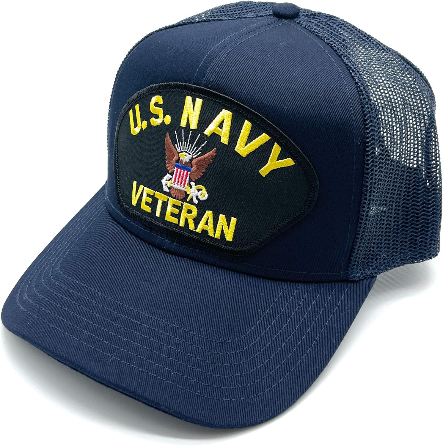 US Navy Veteran Patch Mesh Adjustable Baseball Cap