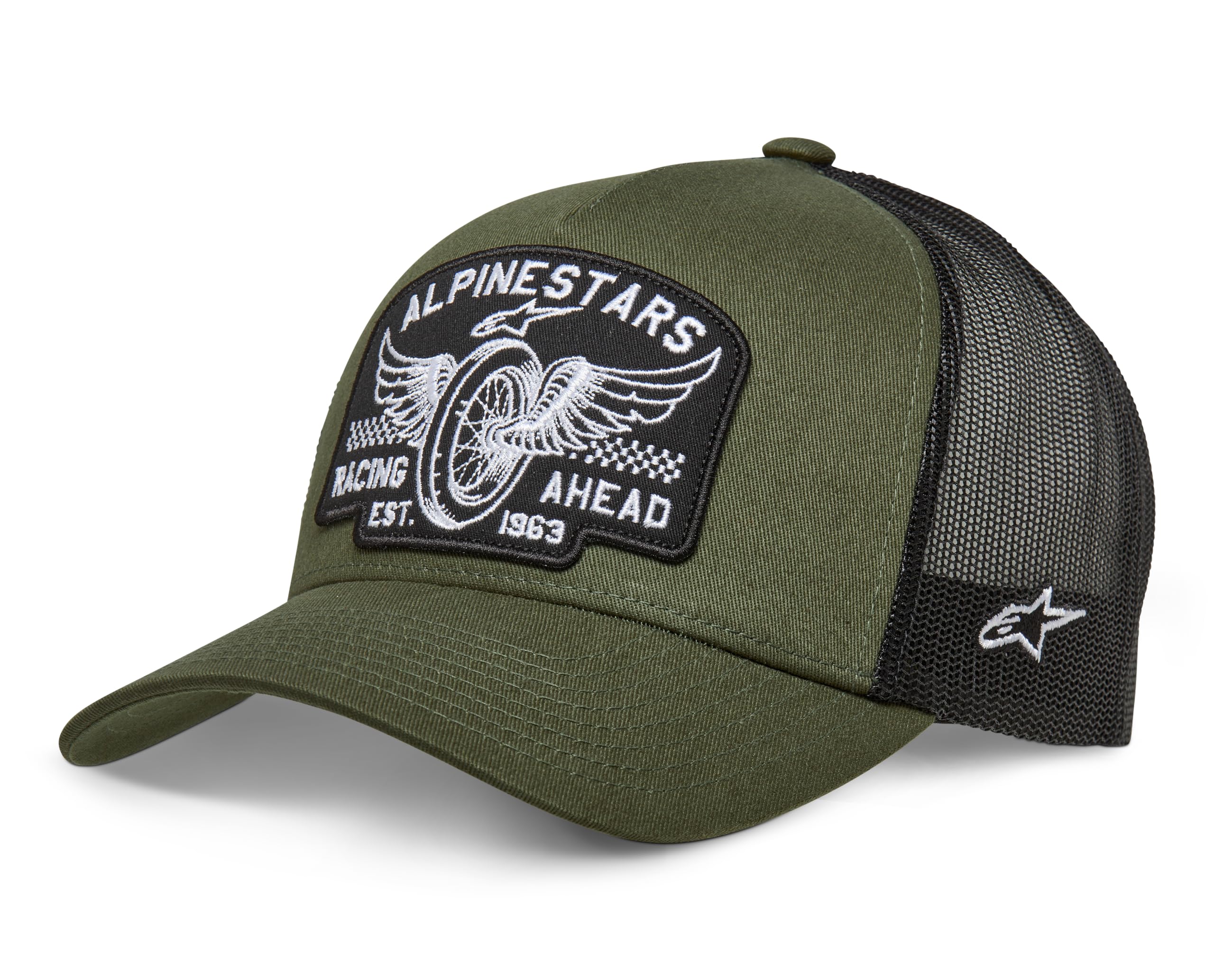 Alpinestars Men's Heritage Trucker Hat Baseball Cap, Army Green/Black, One Size