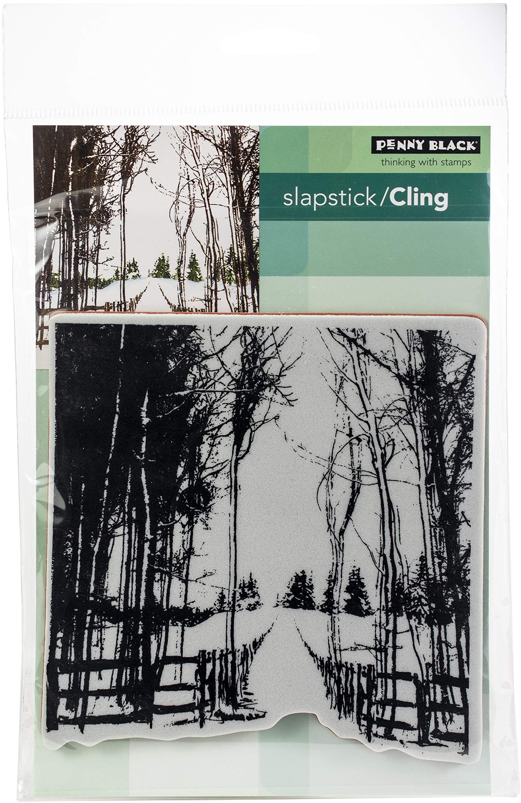 Penny Black Black Penny Cling Stamps-Snow Trails