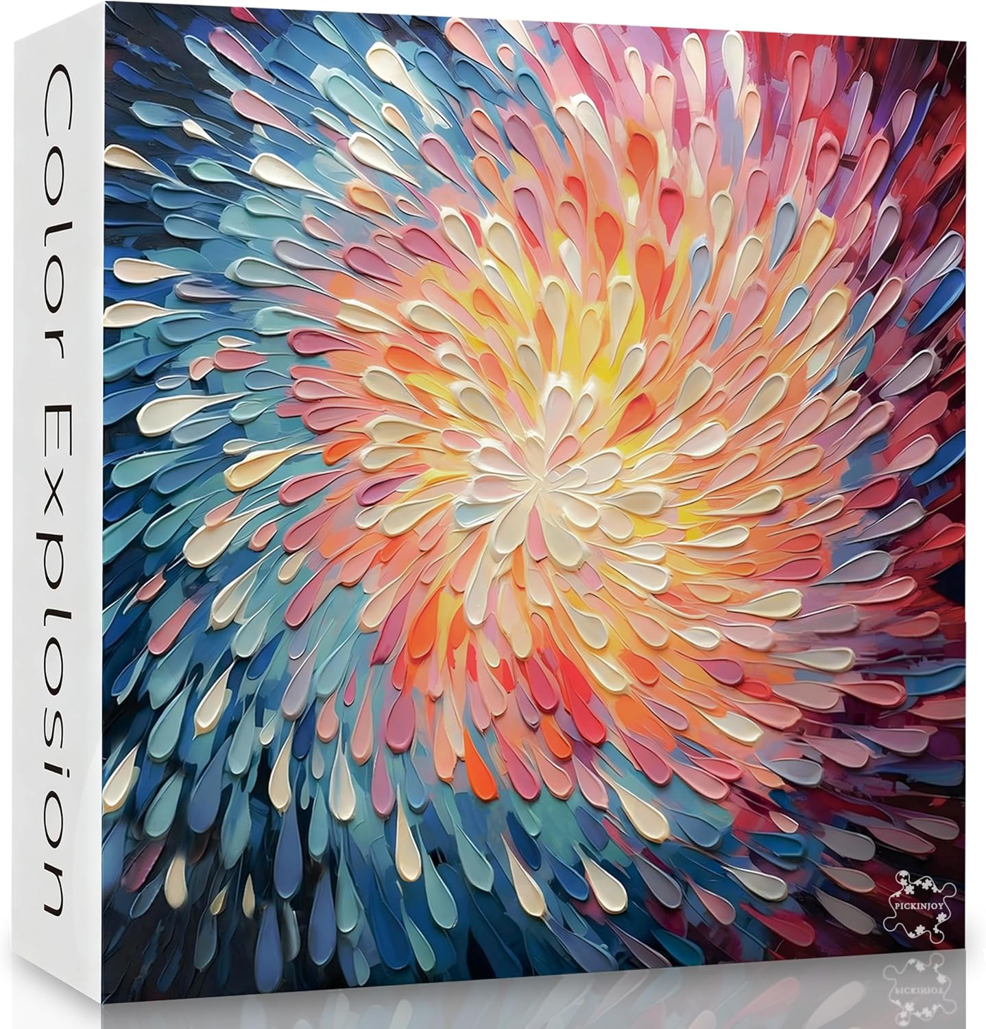 Jigsaw Puzzle for Adults 1000 Pieces – Challenging Abstract Gradient Swirl – Vibrant Impasto Art – Hard, Difficult & Impossible Puzzle for Stress Relief & Home Wall Decor