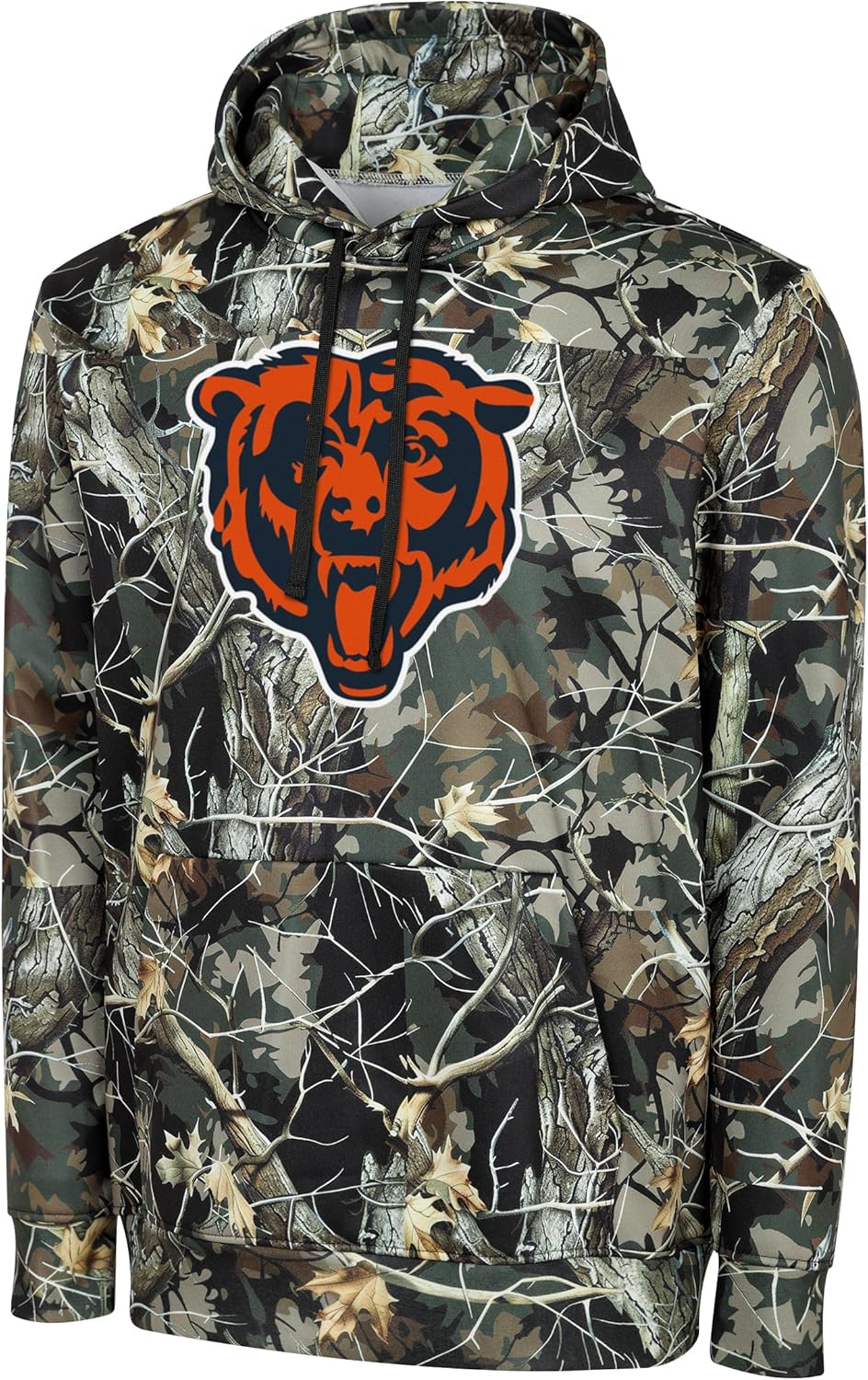 FOCO NFL Men's Official Sideline Hunter Camo Primary Logo Performance Pullover Hoodie Sweatshirt