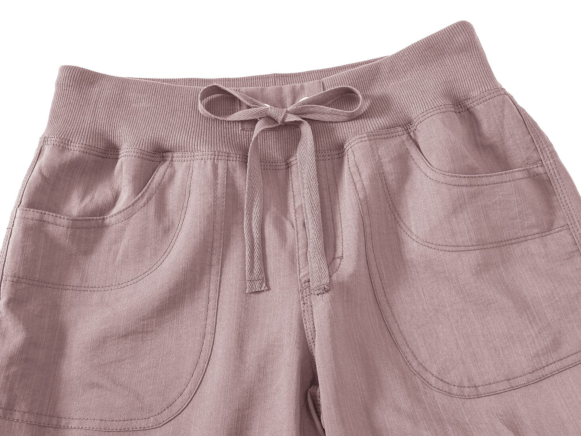 JINSHI Pantalones Cargo Mujer Verano 3/4 Capri Pantalón Casual Ligero Pantalones de Senderismo Deportivos Multi-Bolsillos