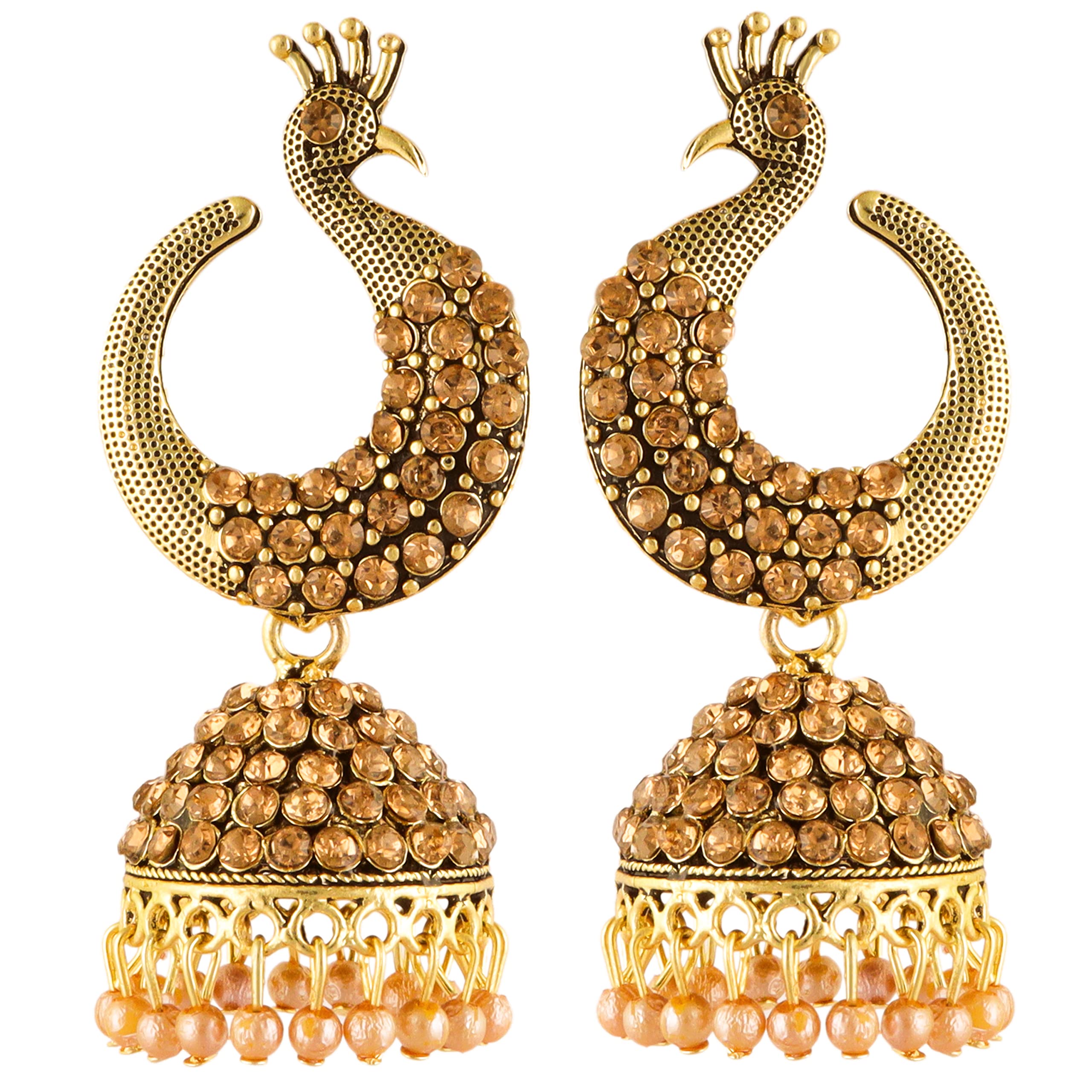 Fashion Frill Golden Earrings Peacock Designs Cubic Zirconia & Pearl Gold Plated Earrings Jhumka Earrings For Girls Women Stylish Latest Fancy Earrings (B09RJC2377) Amazon Price History, Amazon Price Tracker
