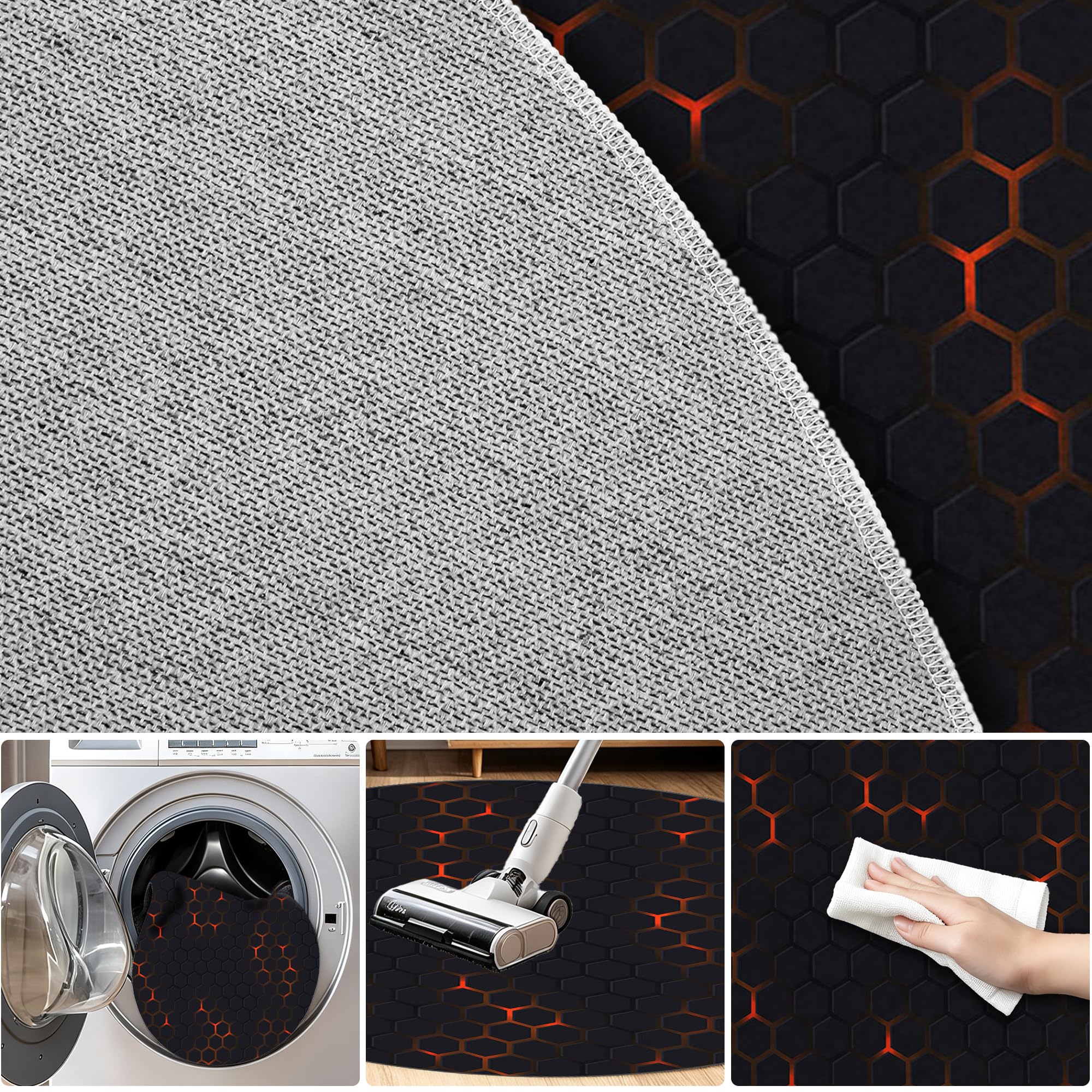 Redonda Gaming Protector de Suelo, Alfombra Silla Ruedas Gaming/Oficina