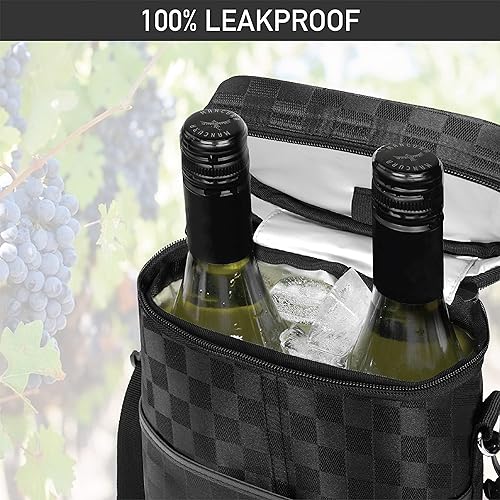 Miniatura 5 de Bolsa para transportar botellas de vino de 2 y 3 botellas.