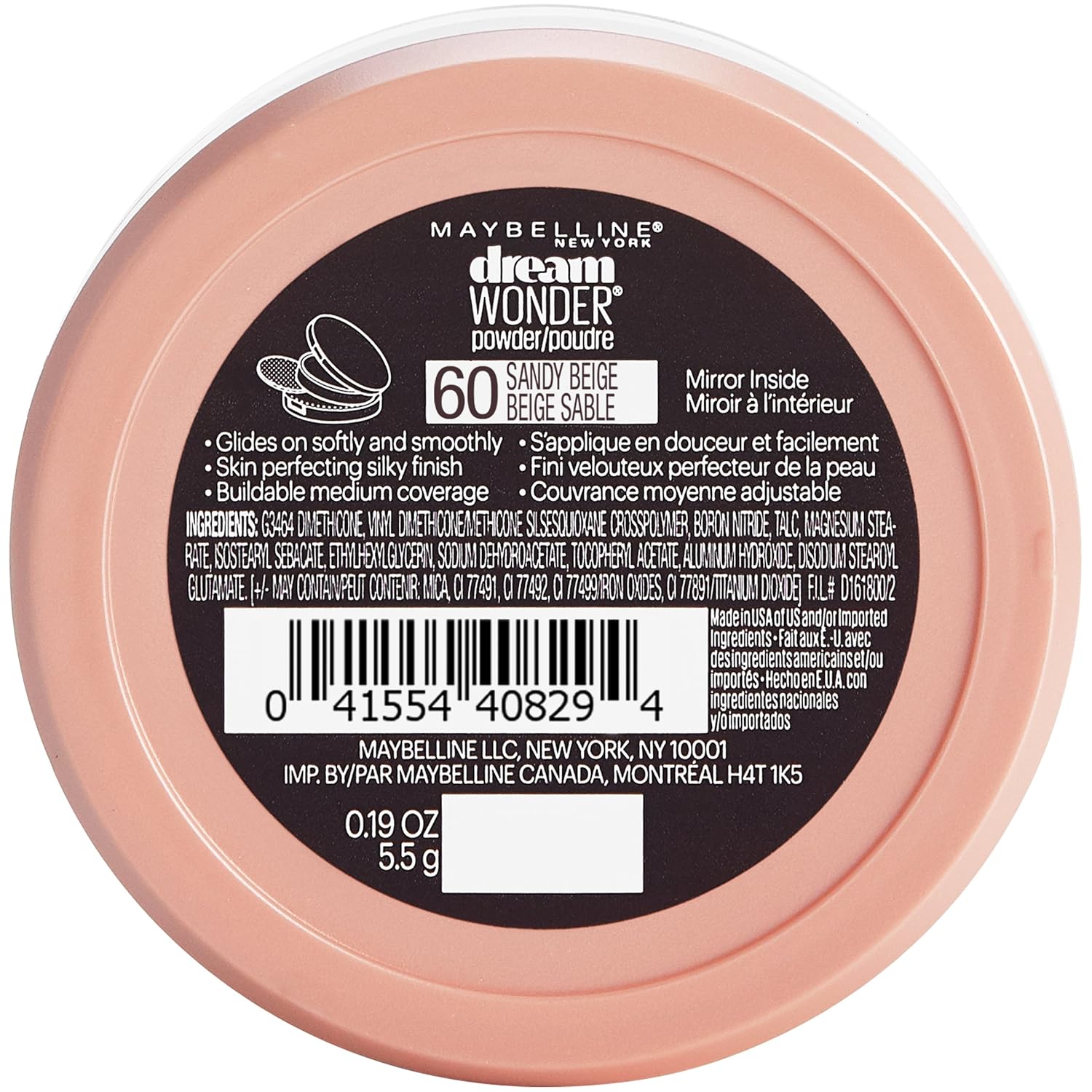 Maybelline New York Dream Wonder Powder Makeup, Sandy Beige, 0.19 oz.