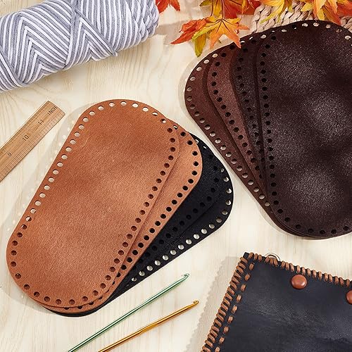 Miniatura 5 de PH PandaHall Cesta inferior de fieltro de 4 colores, 8 unidades, 9.8 x 3.9 pulgadas, base de tela ovalada en blanco para canasta de bricolaje,