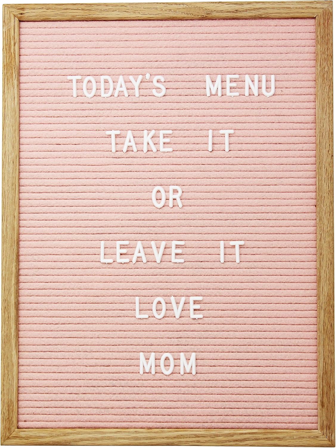Executive Office Solutions Changeable Letter Board - Black with Solid Oak Frame, Wall Mount, Canvas Bag, and 290 Characters 12 x 16 - Pink (LB4)