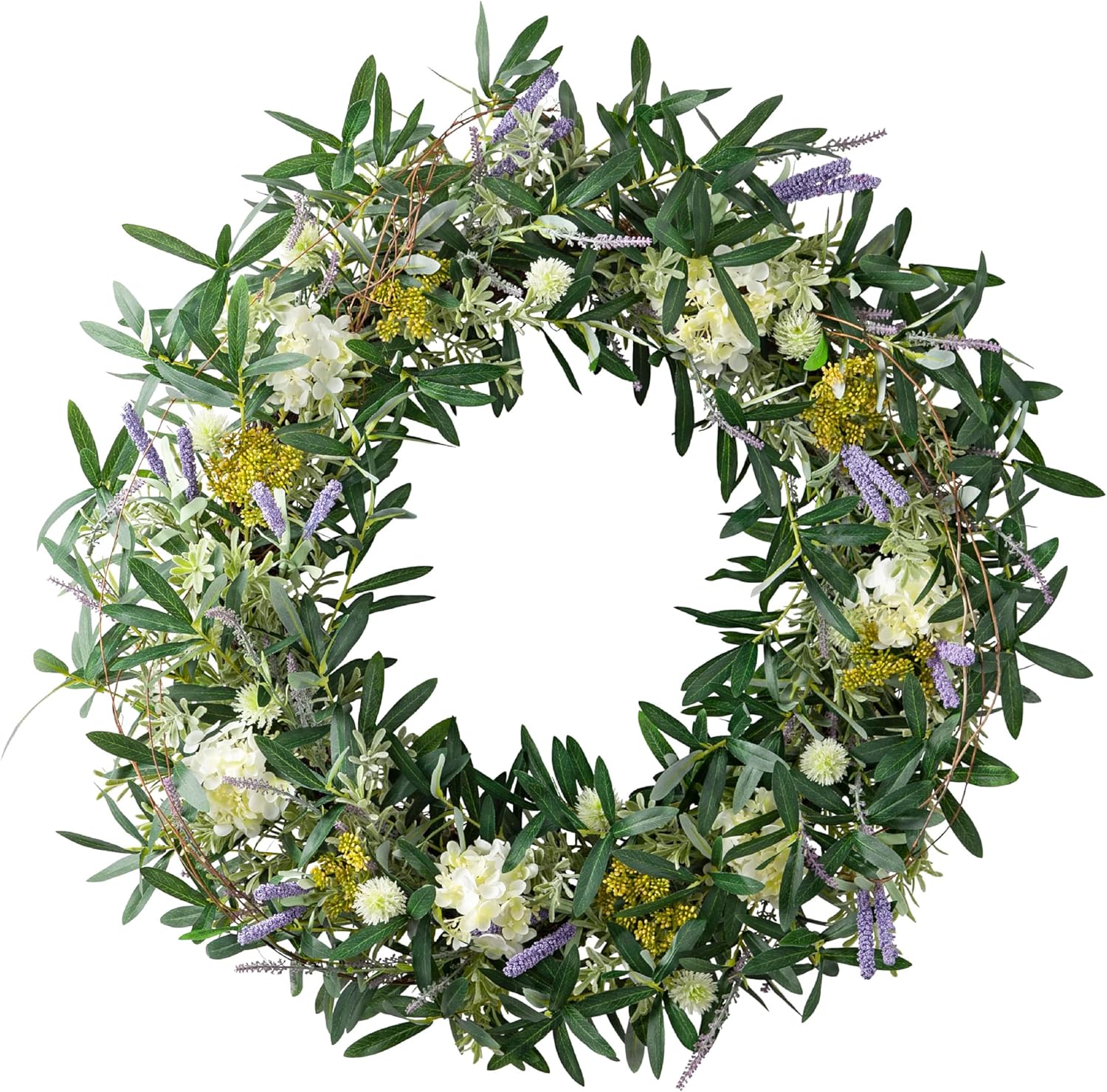 Balsam Hill French Market Spring Wreath - 32" Premium Floral Door Wreath for Indoor or Covered Outdoor Display