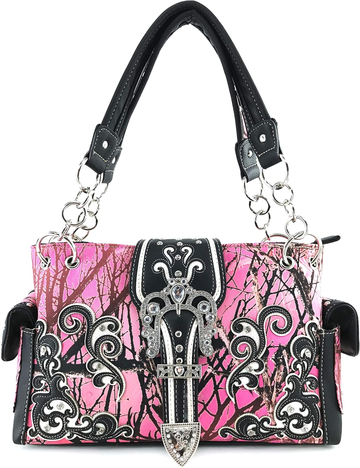 Zelris Camouflage Shine Glow Buckle Women Conceal Carry Shoulder Handbag | Shine, Glow, Buckle, Conceal Carry