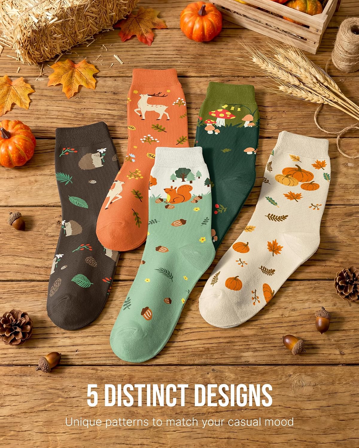 Jeasona Fall Knit Cozy Socks Autumn