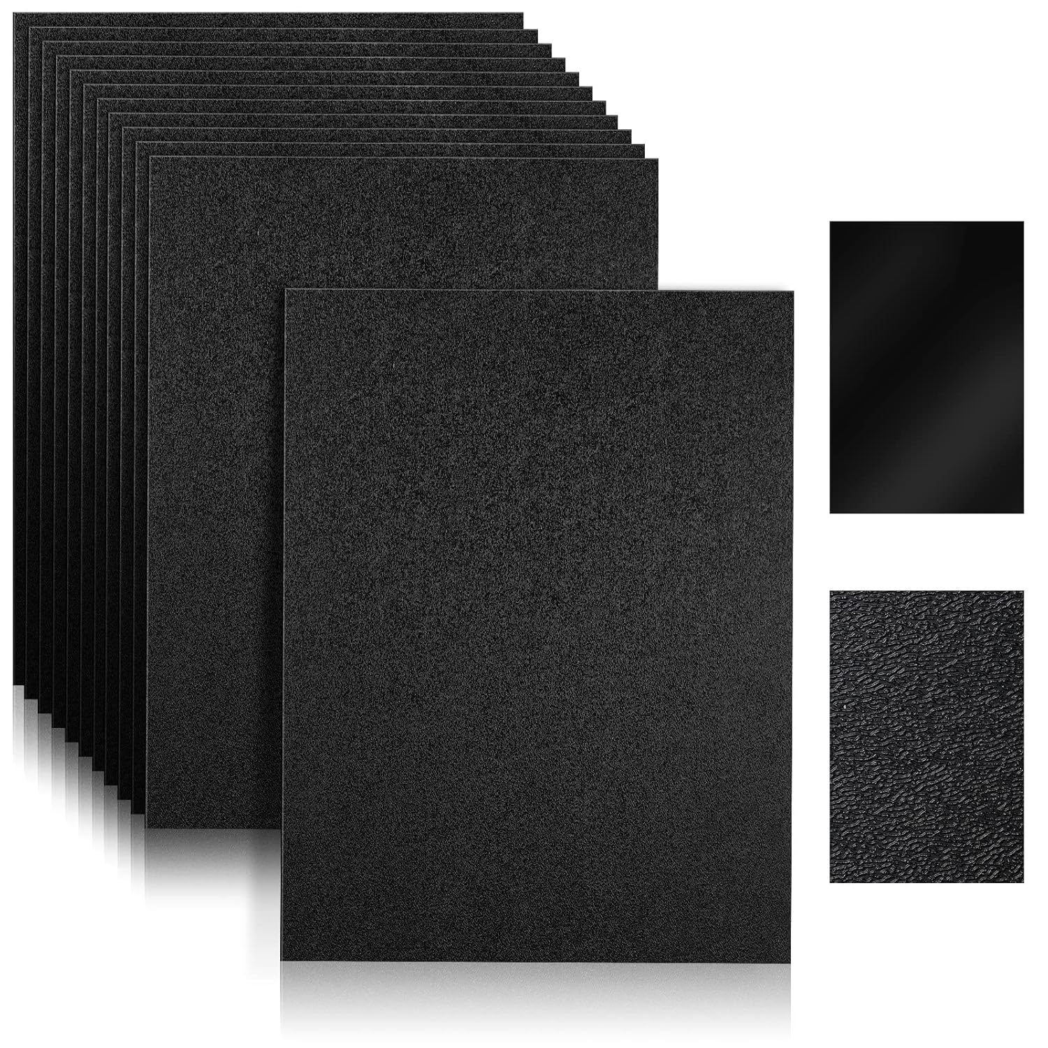 12 Pieces 16 x 12 Inch Black ABS Plastic Sheets 0.06 Inch