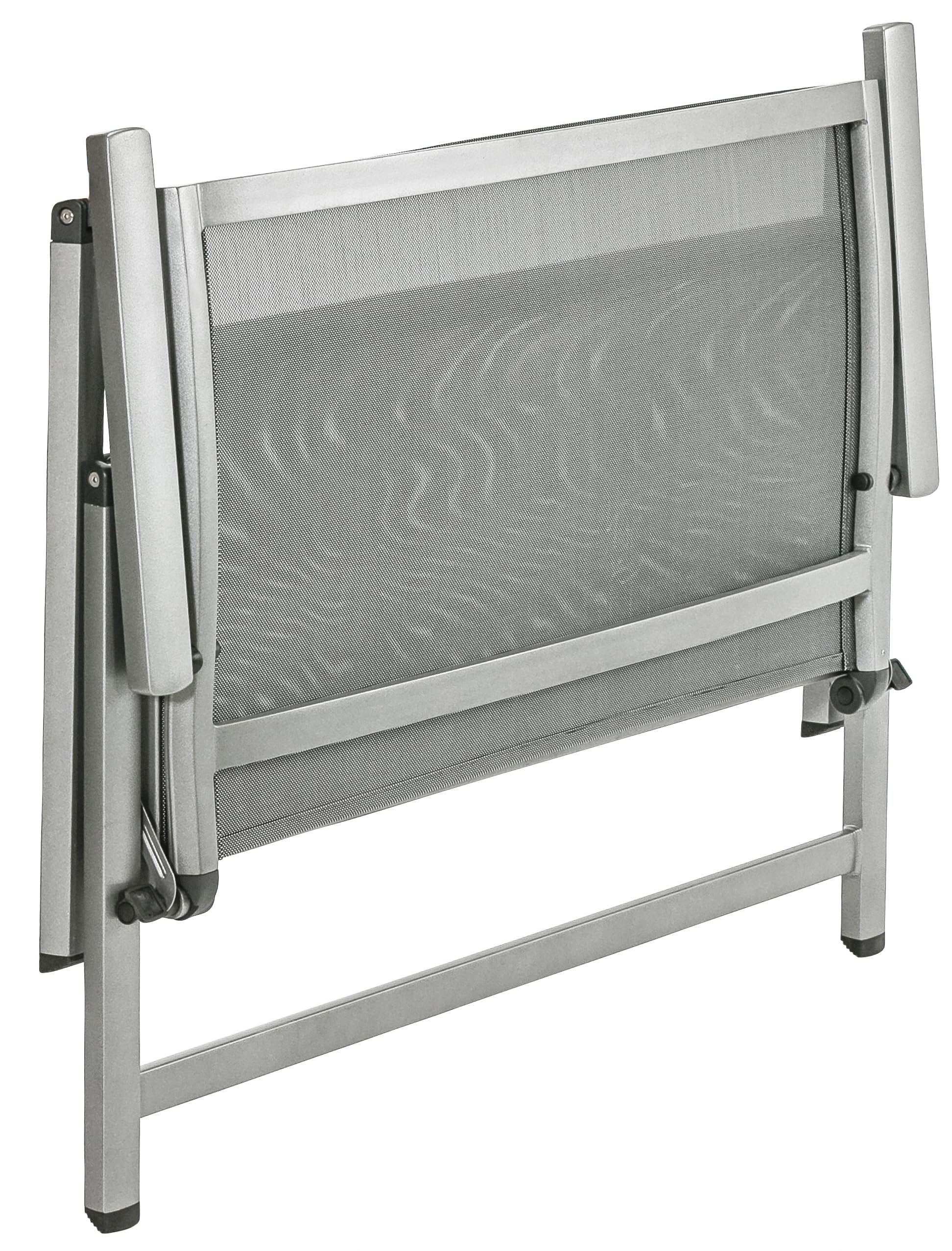 Dehner Klappbank Chicago | 2-Sitzer mit Rückenlehne und Armlehnen | komfortable Sitzbank | klappbar, wetterfest | Aluminium, Textilene | Gartenbank, Parkbank, Doppelbank | ca. 106 x 97 x 59.5 cm