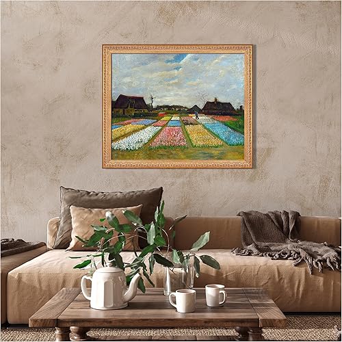 Miniatura 1270 de A&T ARTWORK The Starry Night de Vincent Van Gogh. Tamaño del marco: 36 x 30 pulgadas, tamaño de la imagen: 30 x 24 pulgadas, reproducciones clásicas