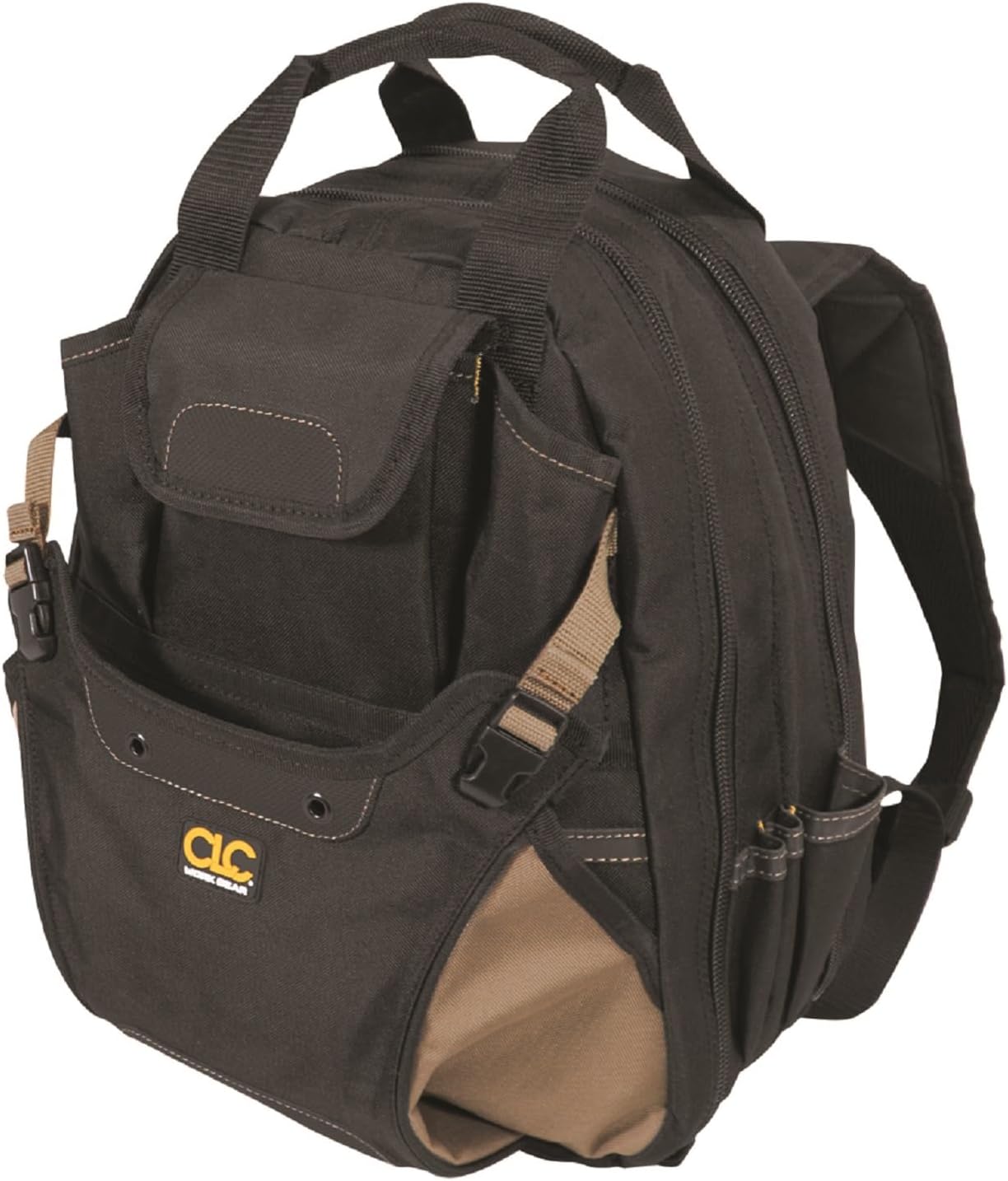 Custom Leathercraft Clc Work Gear 1134 Carpenter'S Tool Backpack, 44 Pockets, Padded Back Support