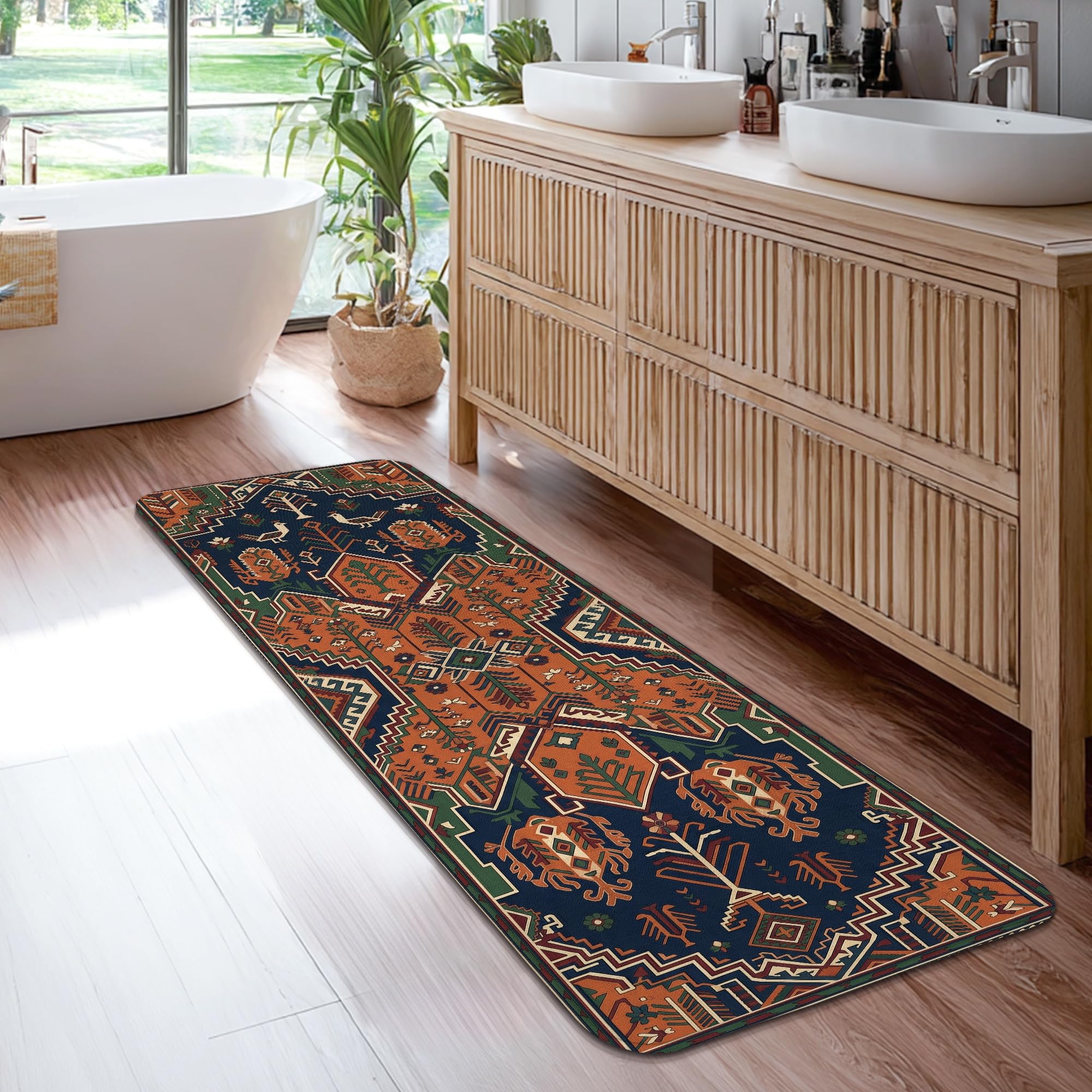 Tapis de couloir antidérapant et robuste sans perte de poils pour buanderie