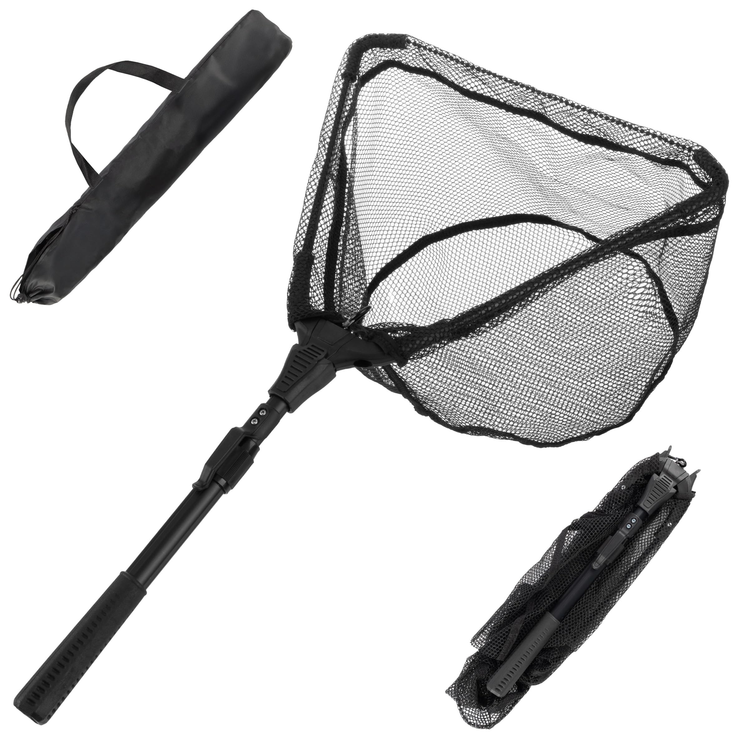 elive extendable telescopic fish net medium Fishing with Handle and Foldable Head - Lightweight and Durable Collapsible Landing Net with Aluminum Alloy Frame Decent Sized Net Style:TAEL100XSL (8.1:1 - Left Hand) Custom Fish Fillet Boxes non-offset