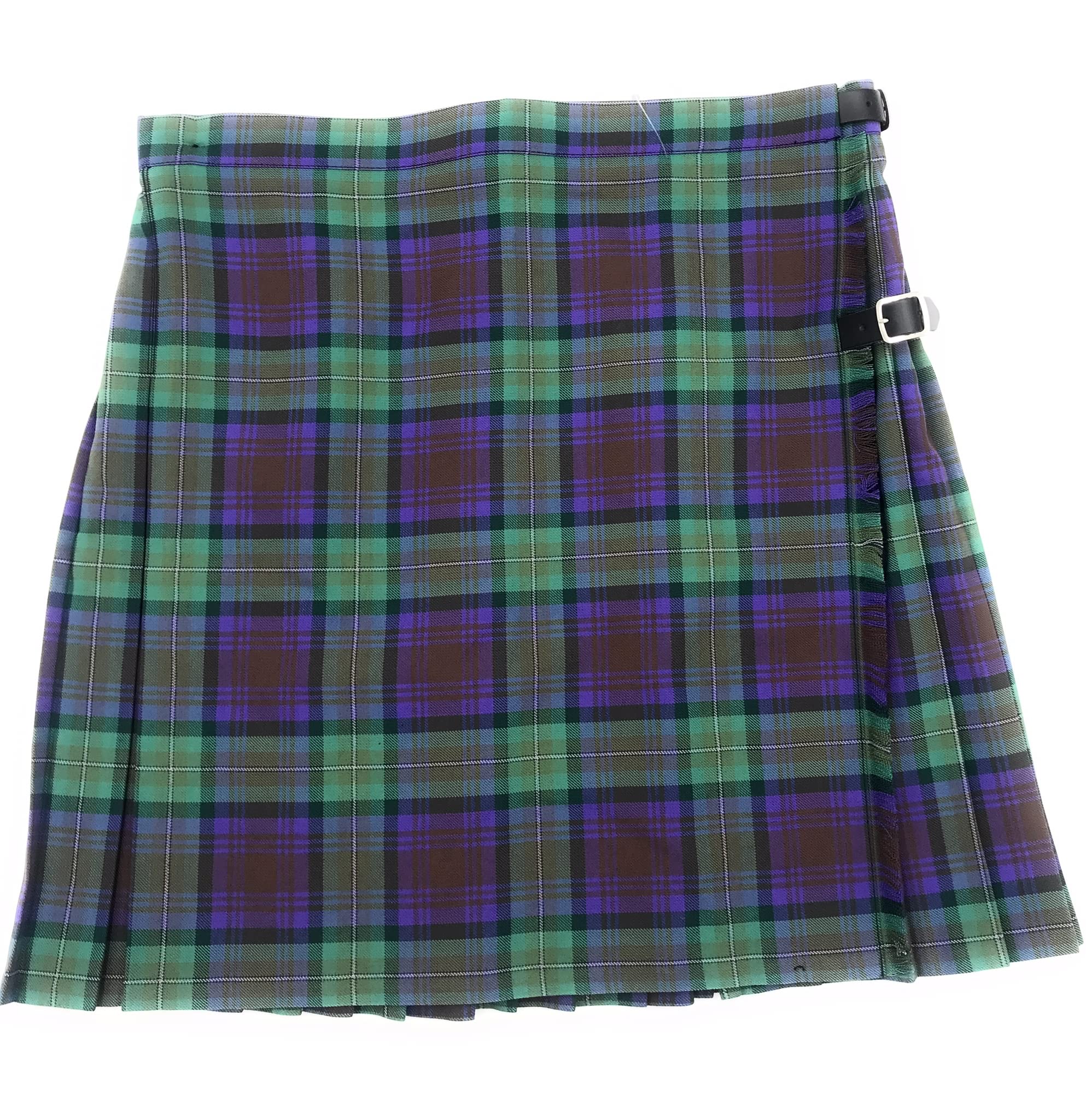 Braw Clans Tartans Women's Isle Of Skye Tartan ’S Mini Kilt Skirt - Scottish Traditional Tartan – 20" Knee Length Kilt Skirt In Scotland (As8, Numeric, Numeric_12, Regular, Regular, )