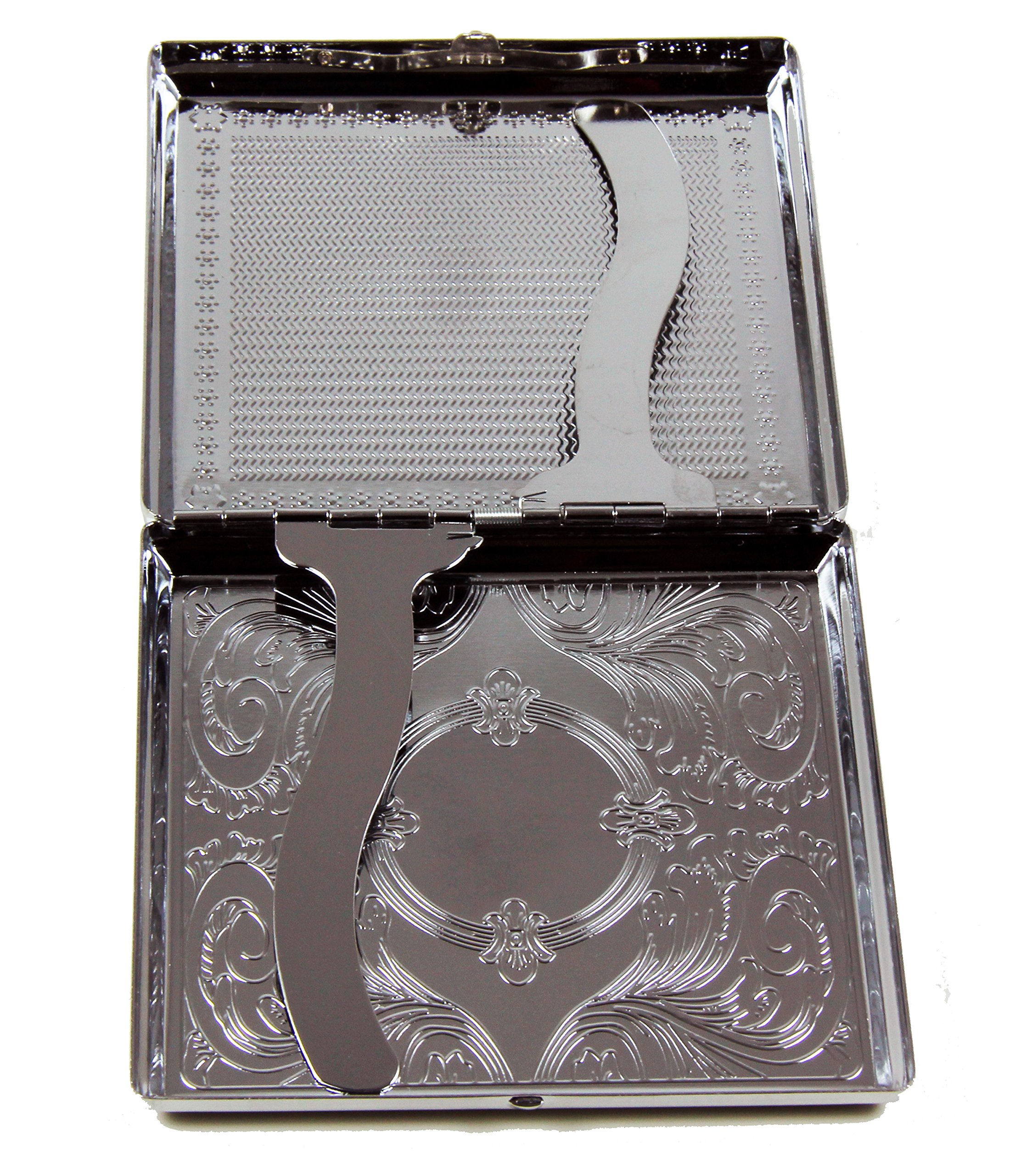 RFID Blocking Double Sided King Cigarette Case Holder & Credit Card RFID Protective Security Wallet (King-Mirror)