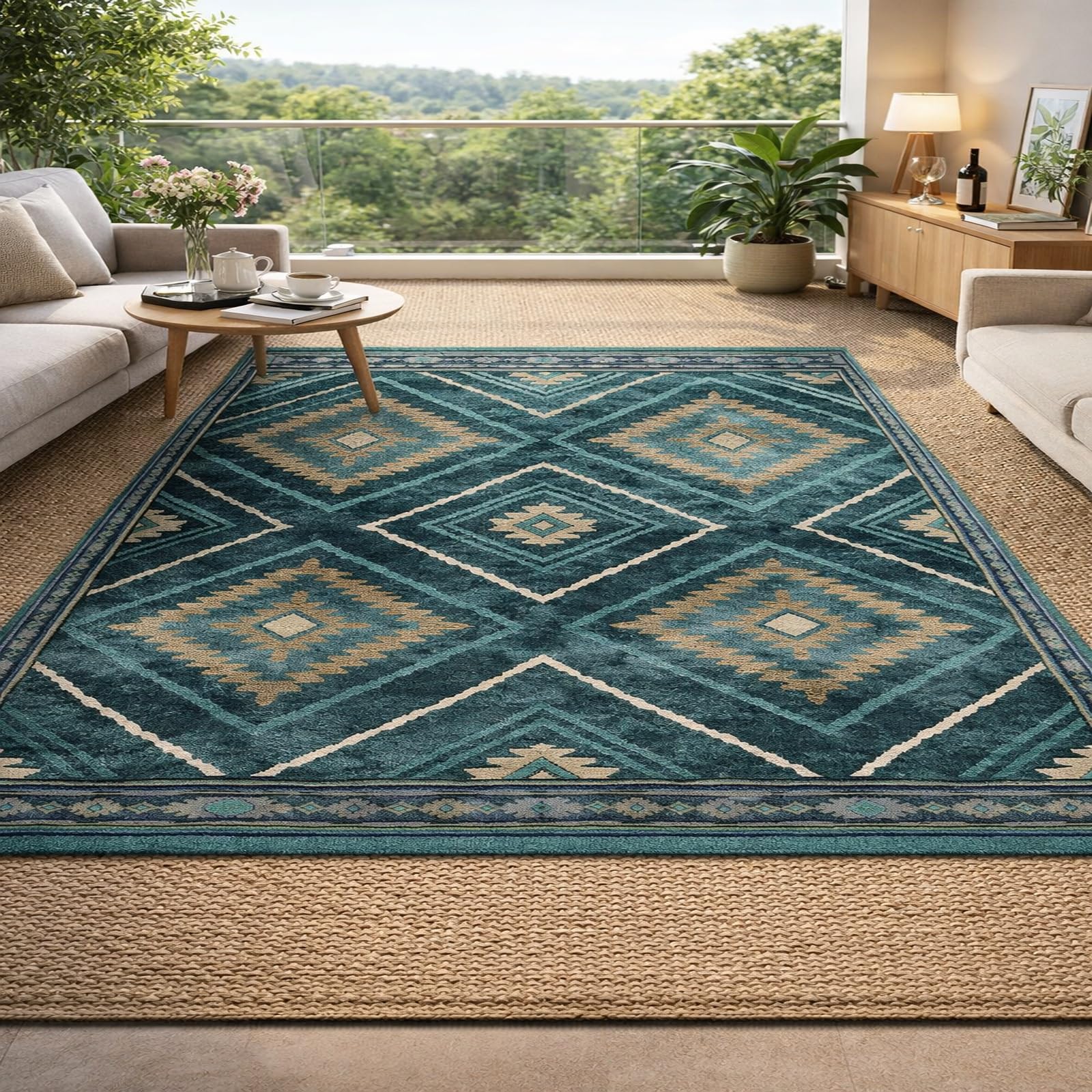 Alfombra lavable y antideslizante Rururug 180x250 cm de fácil cuidado
