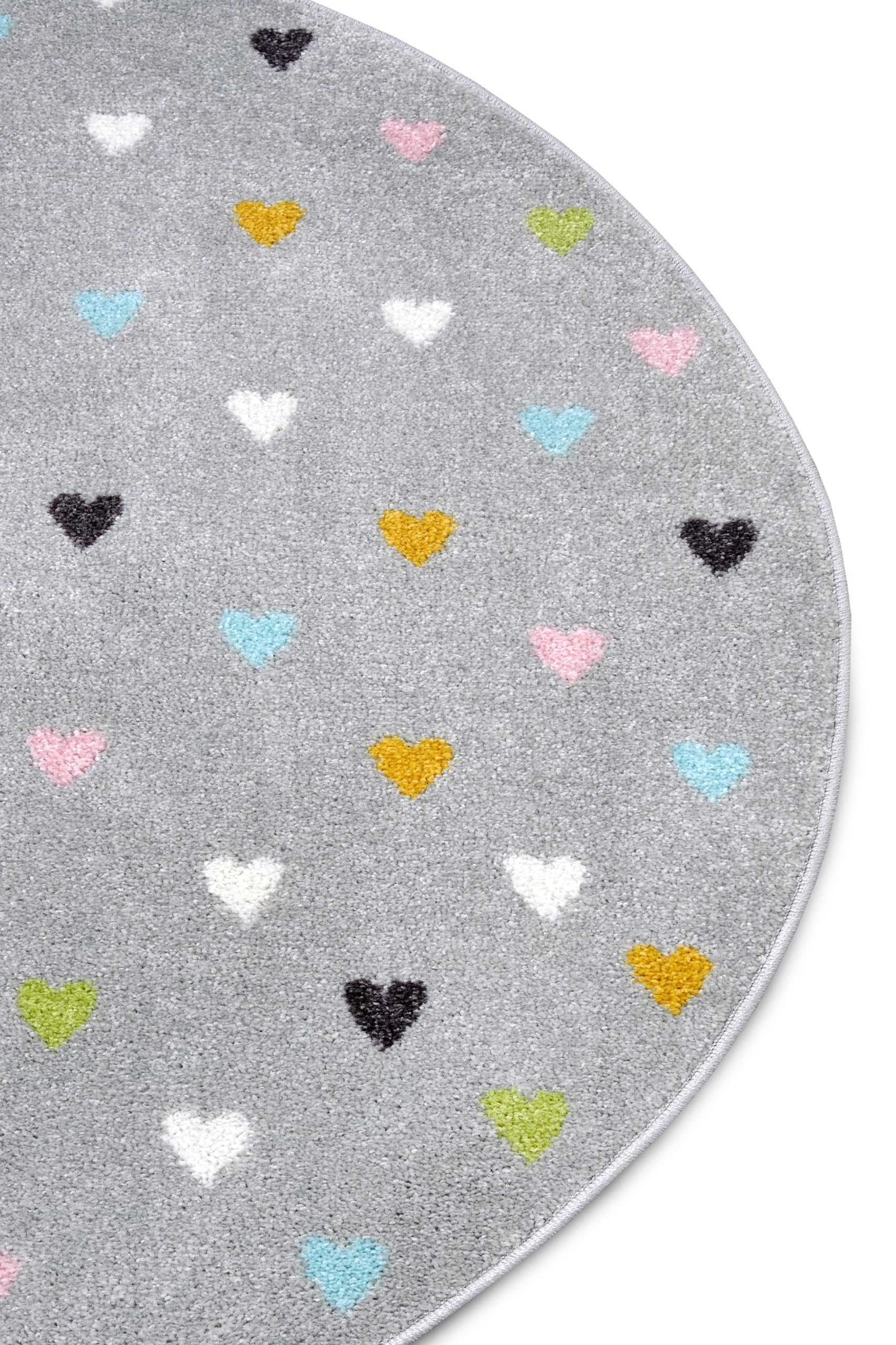 Hanse Home Adventures Children's Rug, Round, Heart Pattern Rug, Boys and Girls for Children's Room, Playroom, Teenager's Room - Image 4