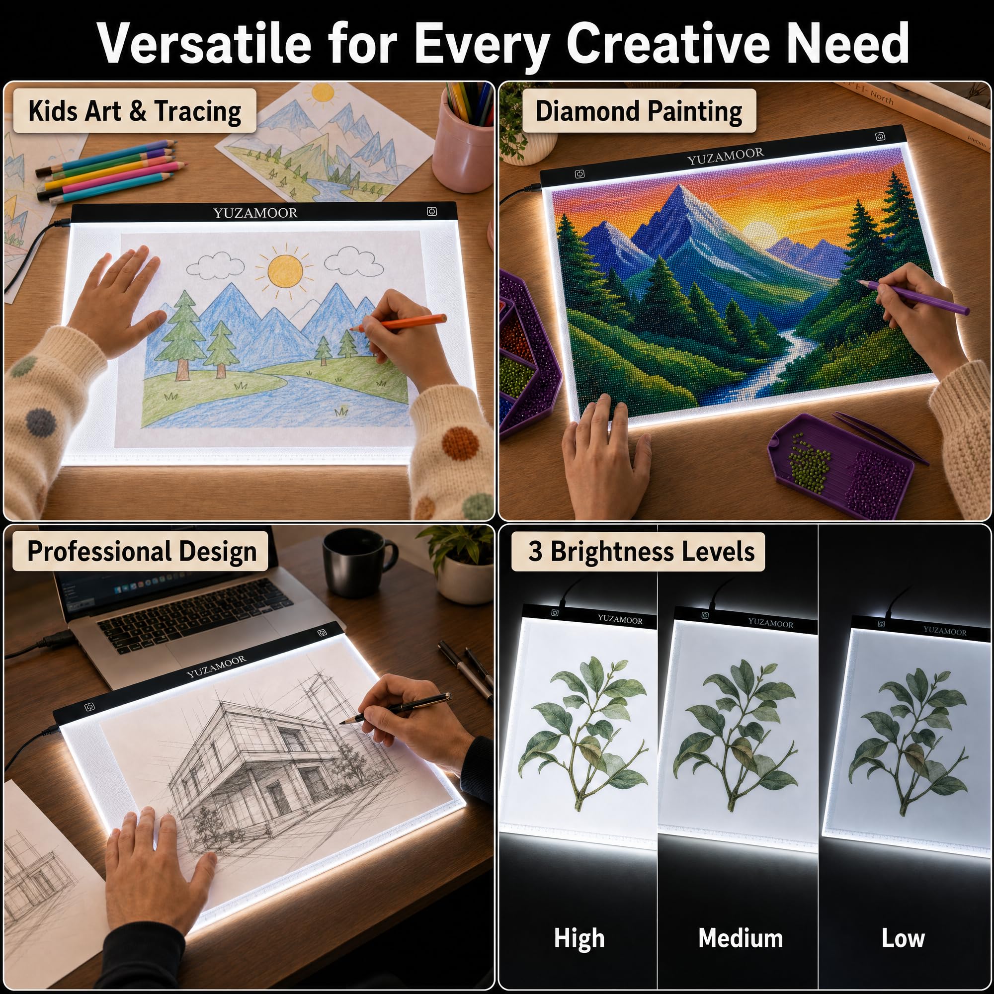 Amazon.com: A2 Large Tracing LED Light Pad Kits for Diamond Art