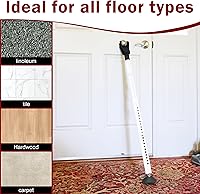 Vista 5 de Barra de seguridad para puerta corredera, paquete de 3 barras de bloqueo de puerta corredera ajustables y resistentes con cabezal en Y extraíble