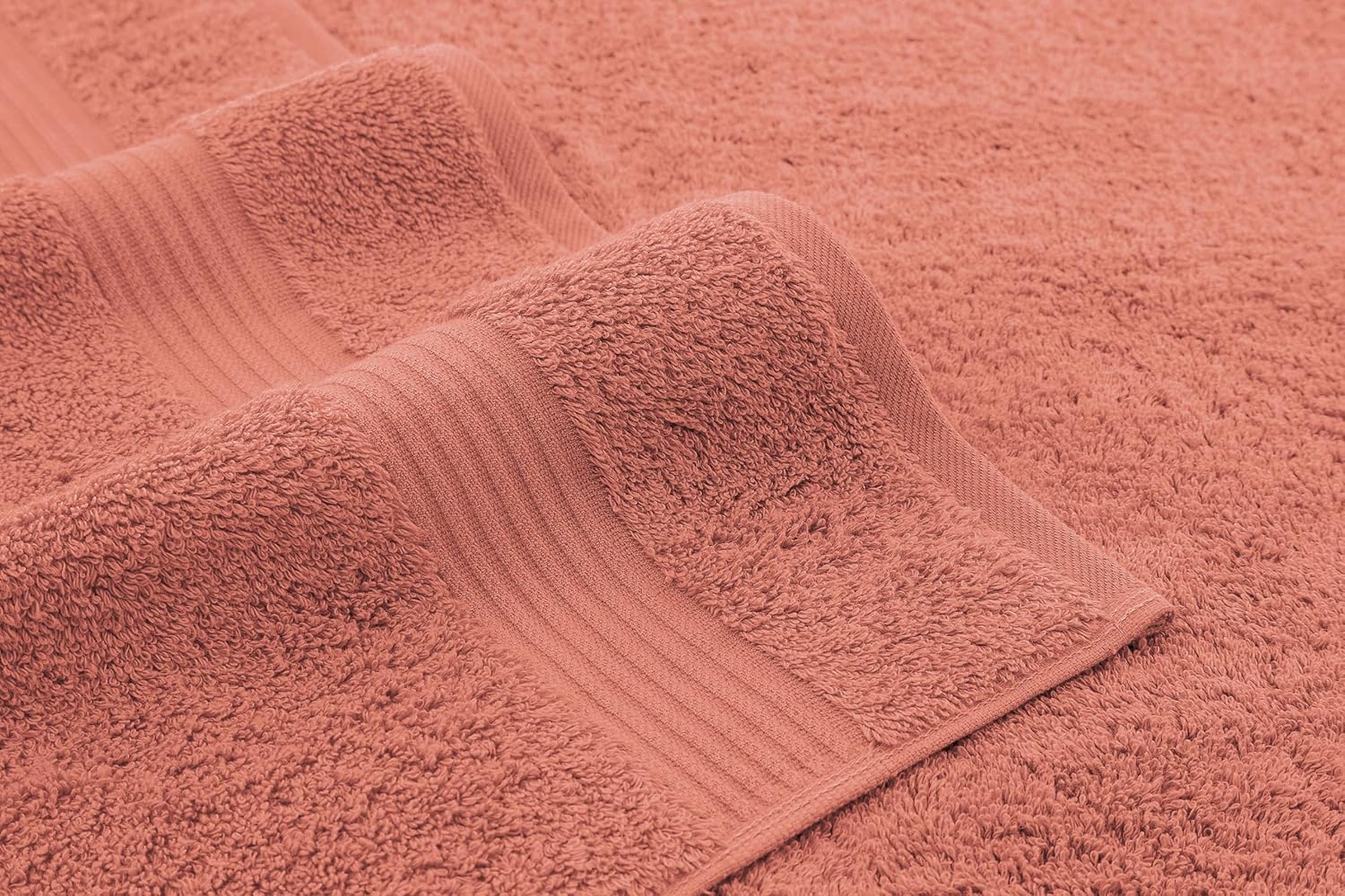 American Veteran Towel, Hand Towels for Bathroom Set of 4, 100% Cotton Turkish Hand Towel Sets, Soft Hand Face Towels, Coral Hand Towels - Image 3