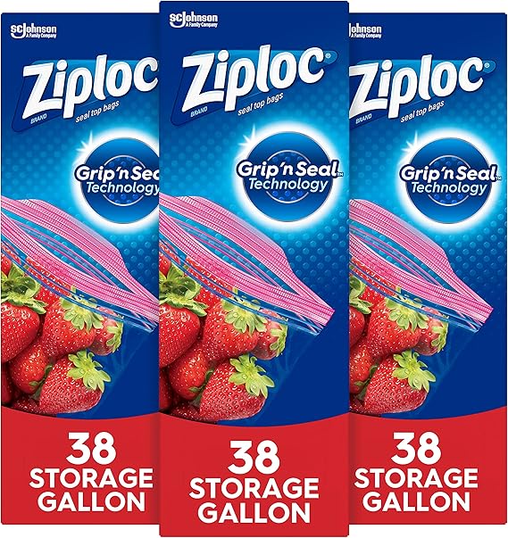 Ziploc Storage Bags, For Food, Sandwich, Organization and