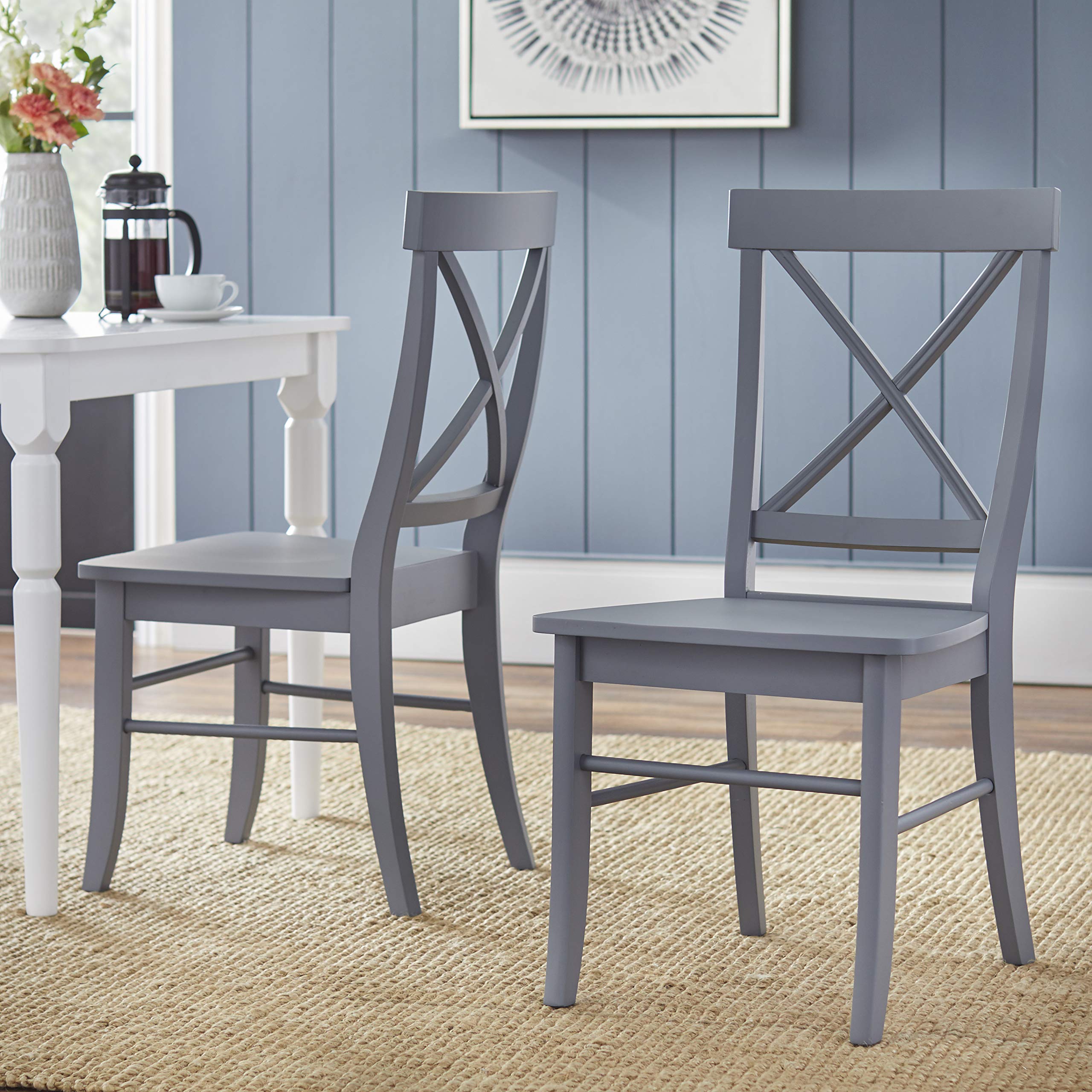 Target Marketing Systems Albury Set Of 2 Dining Chairs, Gray