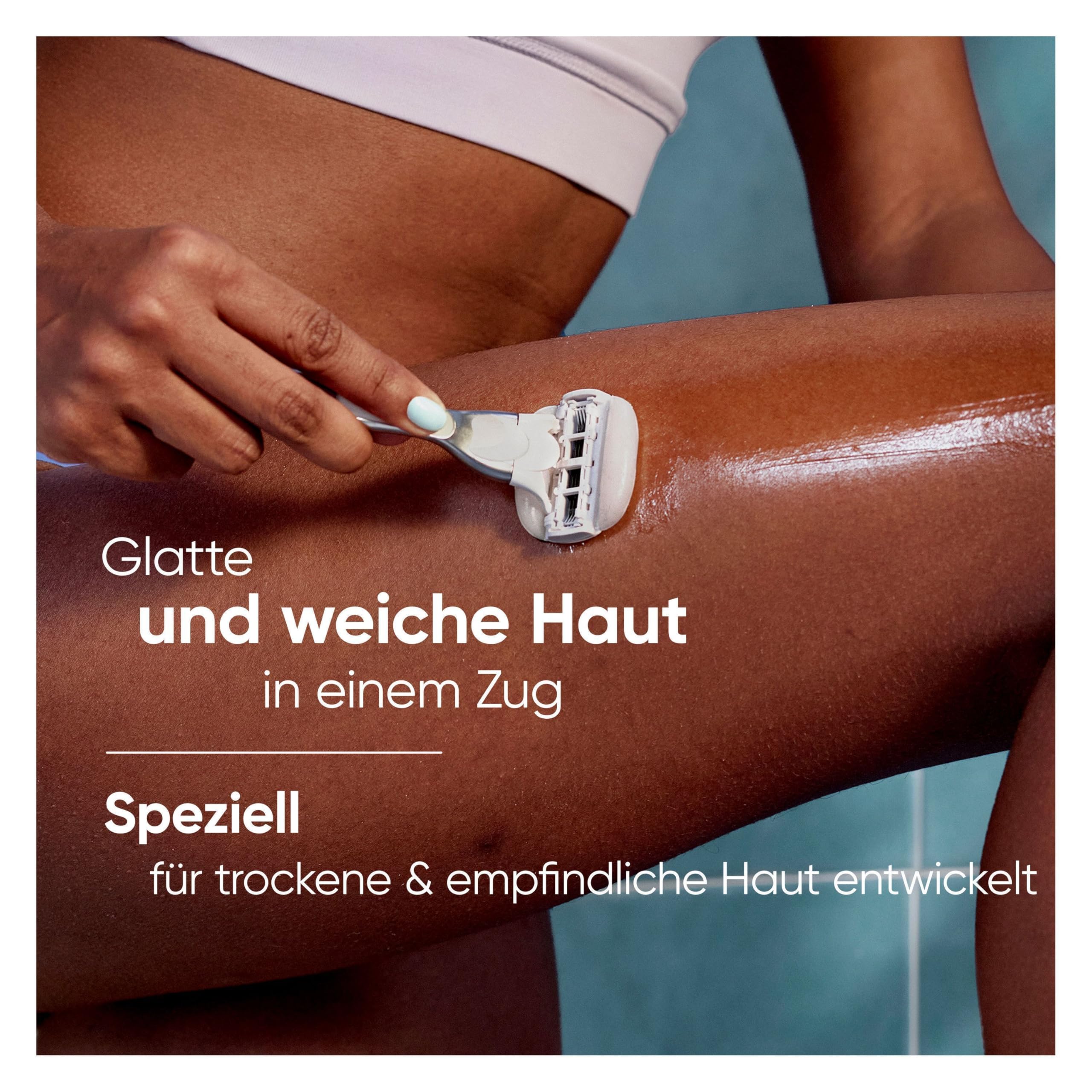 Gillette Venus Pro Comfortglide Sensitive Rasierklingen Damen, 10 Original Ersatzklingen für Damenrasierer, Damenrasierklingen mit Einem Hauch von Aloe Vera