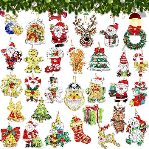 ZYNERY Kits de llaveros de pintura de diamantes, Mariposa Libélula 30 Pcs