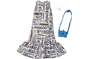 Barbie's Despicable Me Minion White Ruffle Bottom Dress