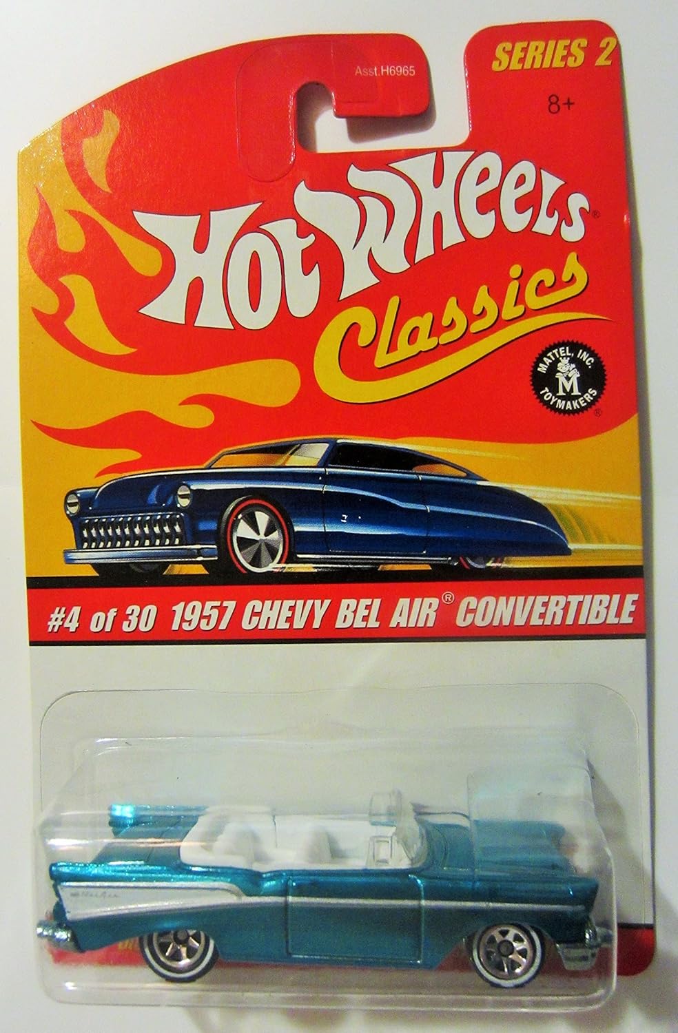 Hot Wheels 1957 Chevy BEL AIR Convertible (Aqua) 2005 Classics 1:64 Scale Series 2 Die Cast Vehicle
