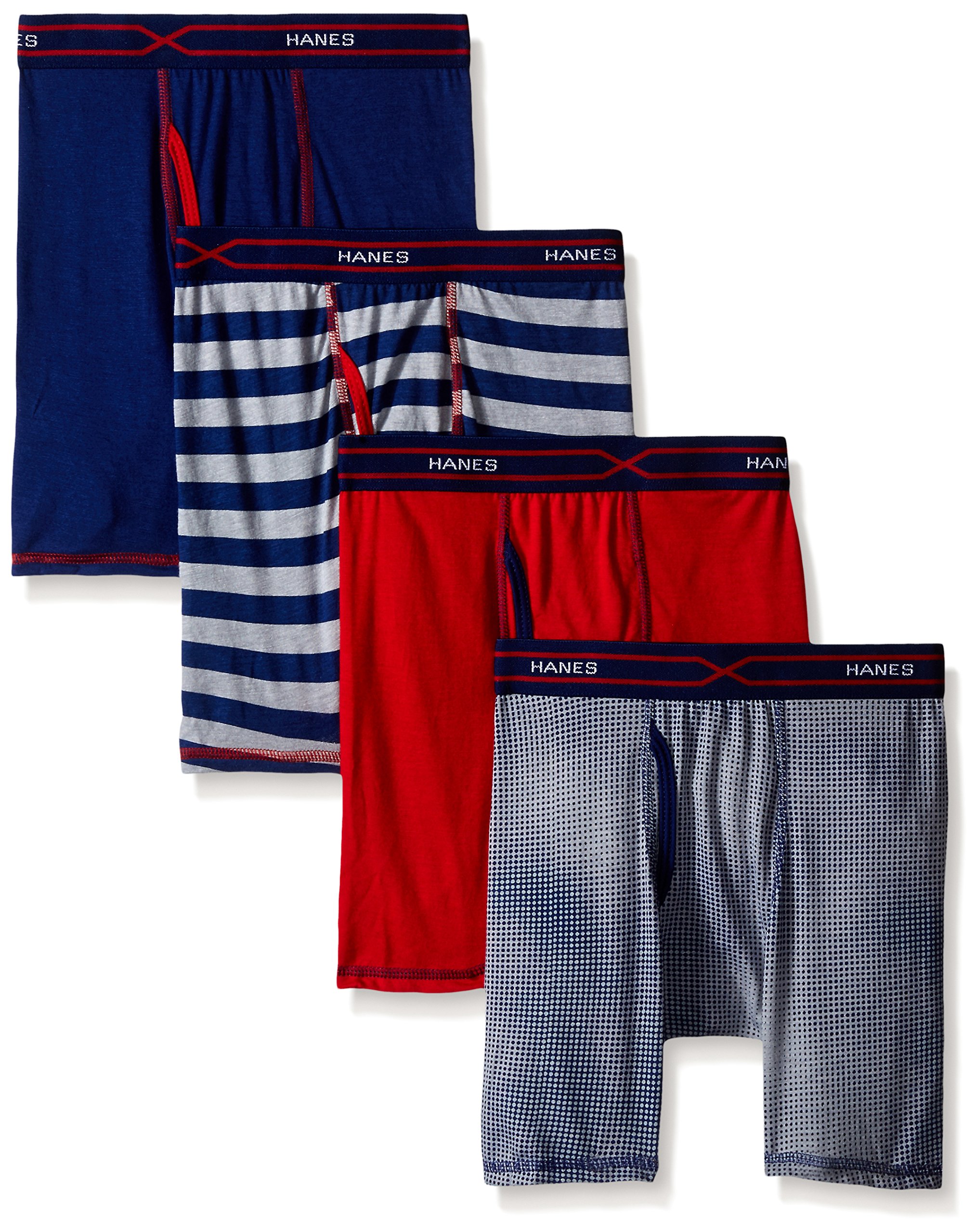 Hanes Boys' X-Temp Long Legged Boxer Briefs in assorted colors