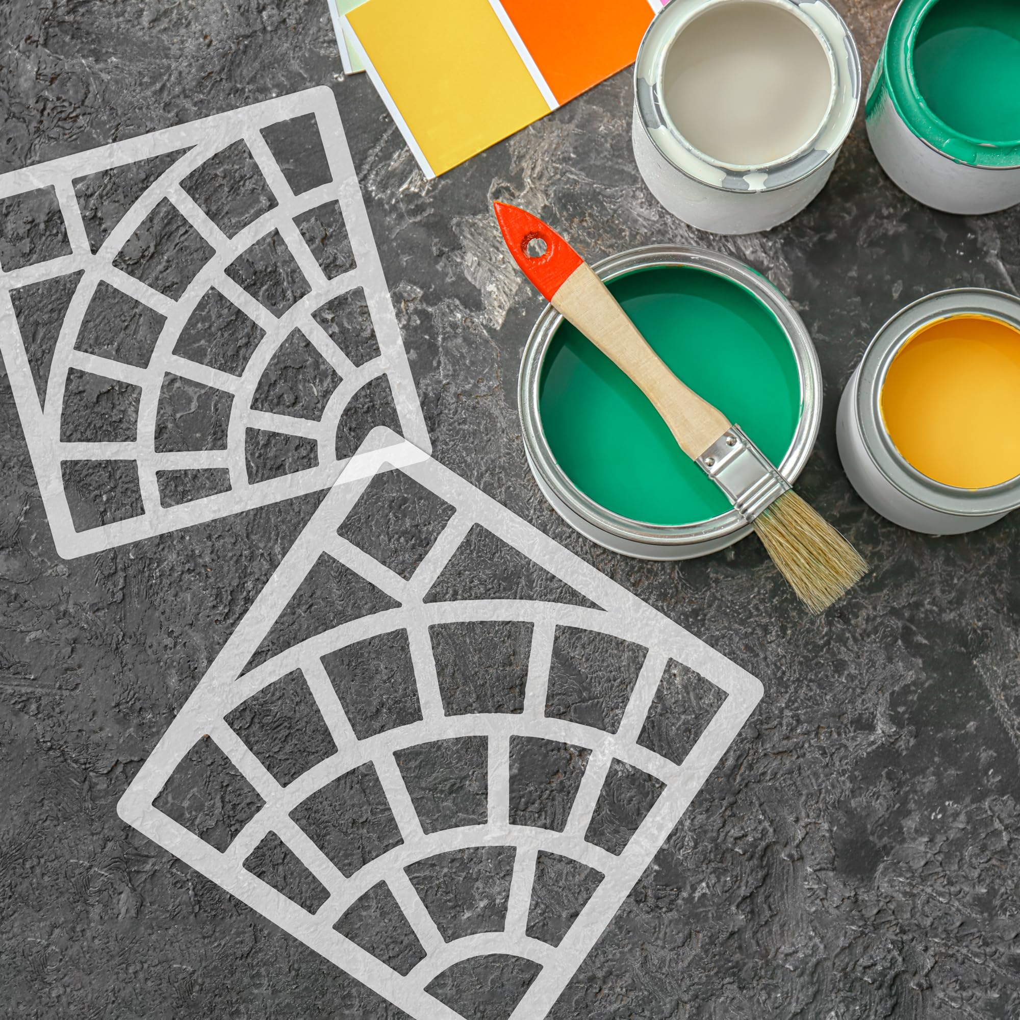 NAKLEO Teruel Geometric Tile Stencil 60x60cm - Reusable Plastic Template For Walls, Floors, DIY - View #8