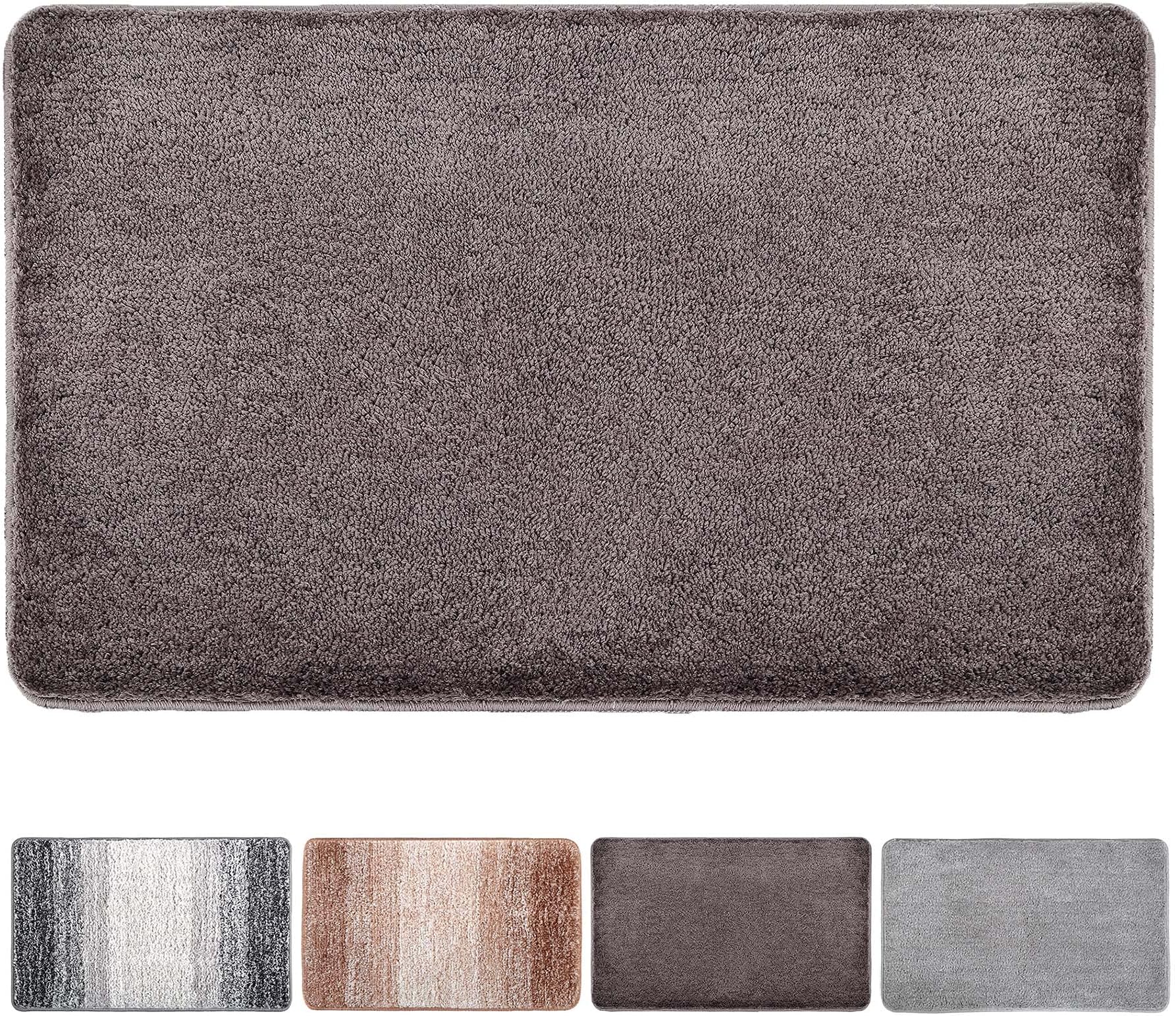 J JULONEIndoor Doormat Front Doormat Non Slip Rubber Backing Absorbent Mud and Snow Magic Inside Dirts Trapper Mats Entrance Rug Machine Washable (23 inchx35 inch, Coffee)