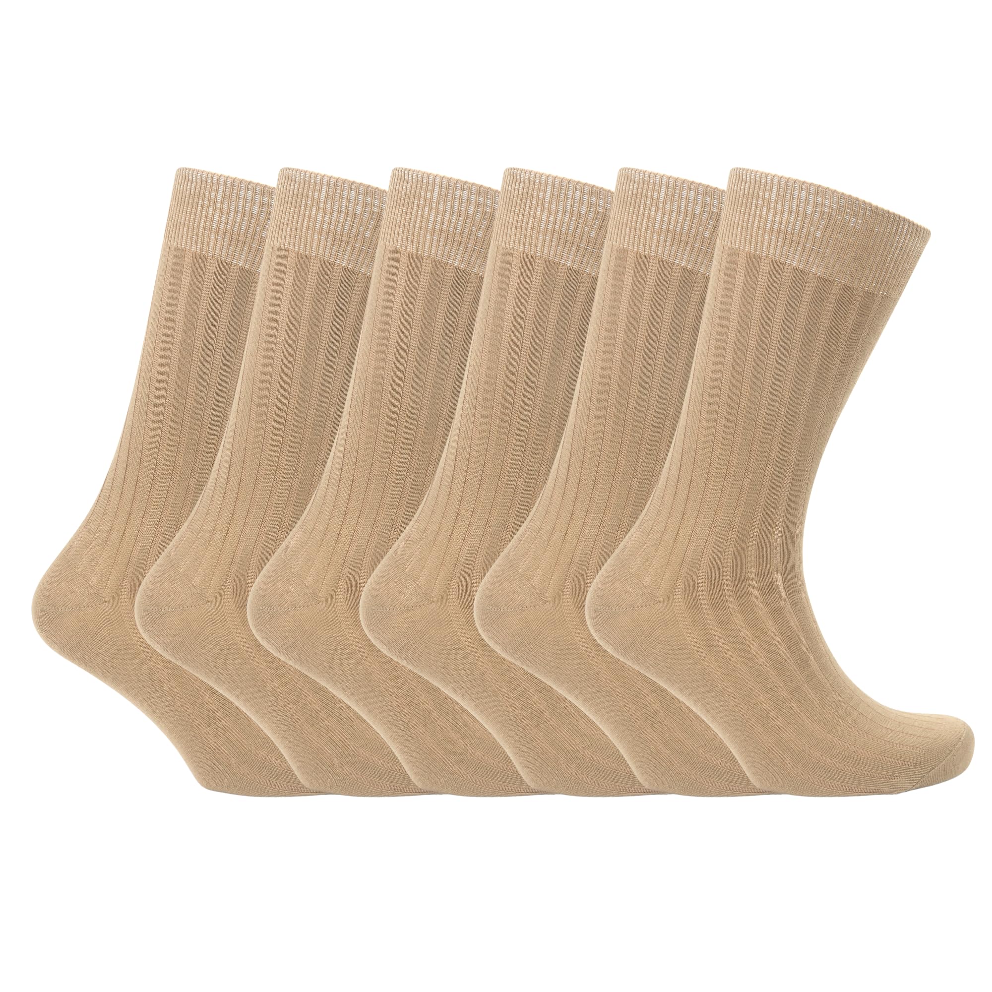 vdangi Men's Beige Knitted Crew Socks, Set of 3-picture-15