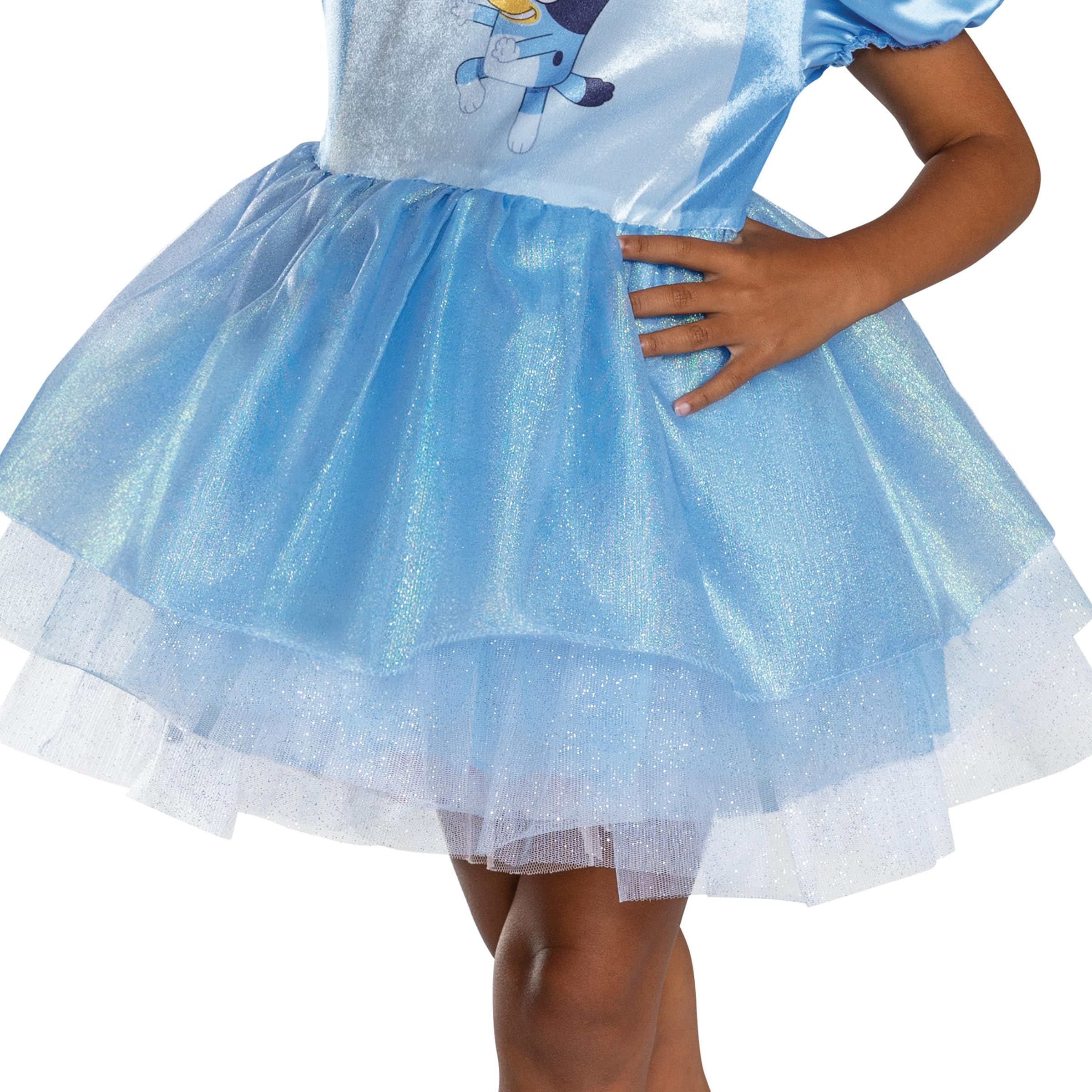 Bluey Dress Costume per bambini, costume classico da ufficiale, Bluey