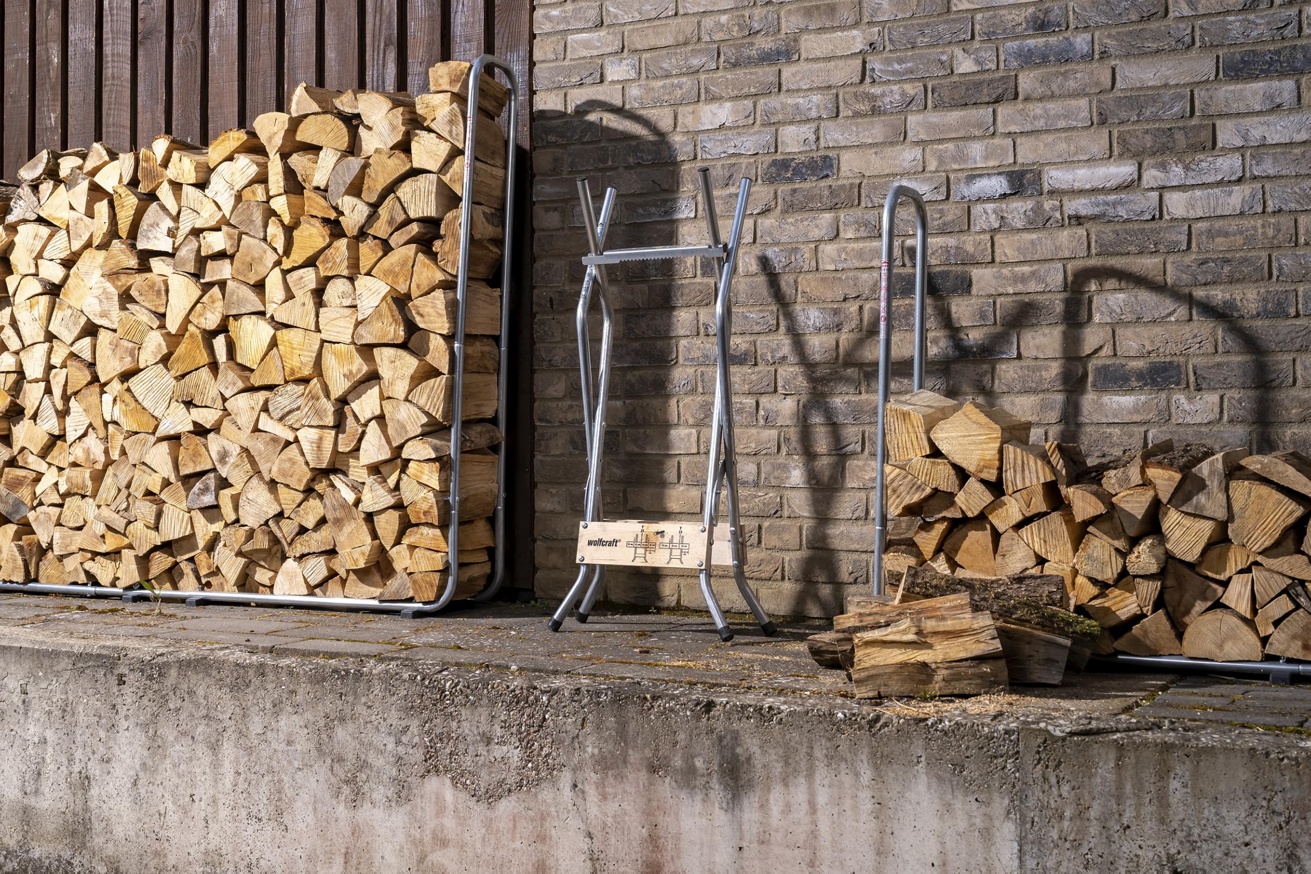 wolfcraft Sägebock Klappbar - Mobile Sägehilfe für Brennholz & Kettensägen