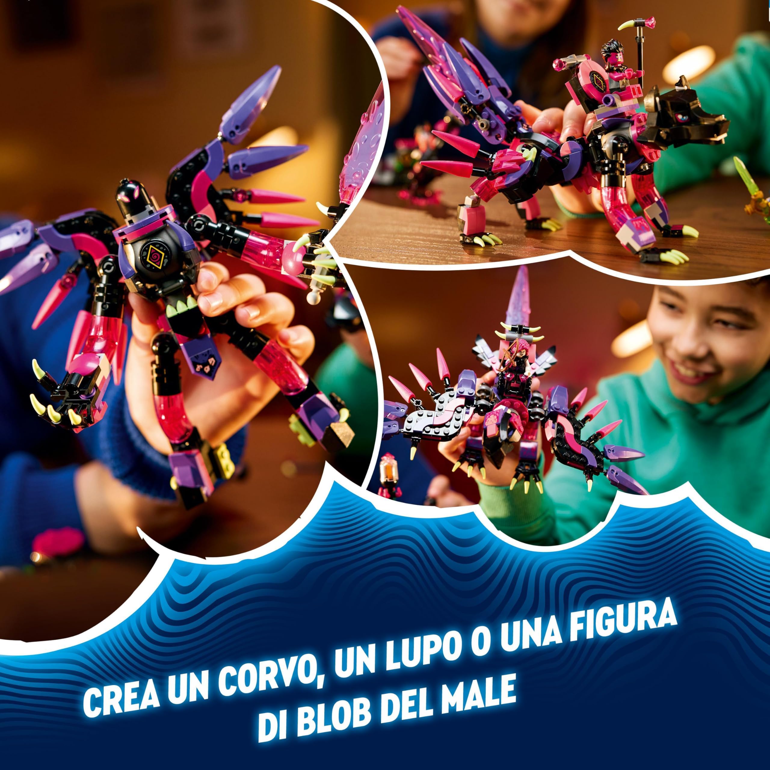 LEGO DREAMZzz 3 in 1 Le Creature da Incubo della Mai-Strega, Set con Minifigure e Animali Giocattolo da Costruire come Lupo e Corvo, Giochi Creativi per Bambine e Bambini da 9 Anni, Idea Regalo 71483