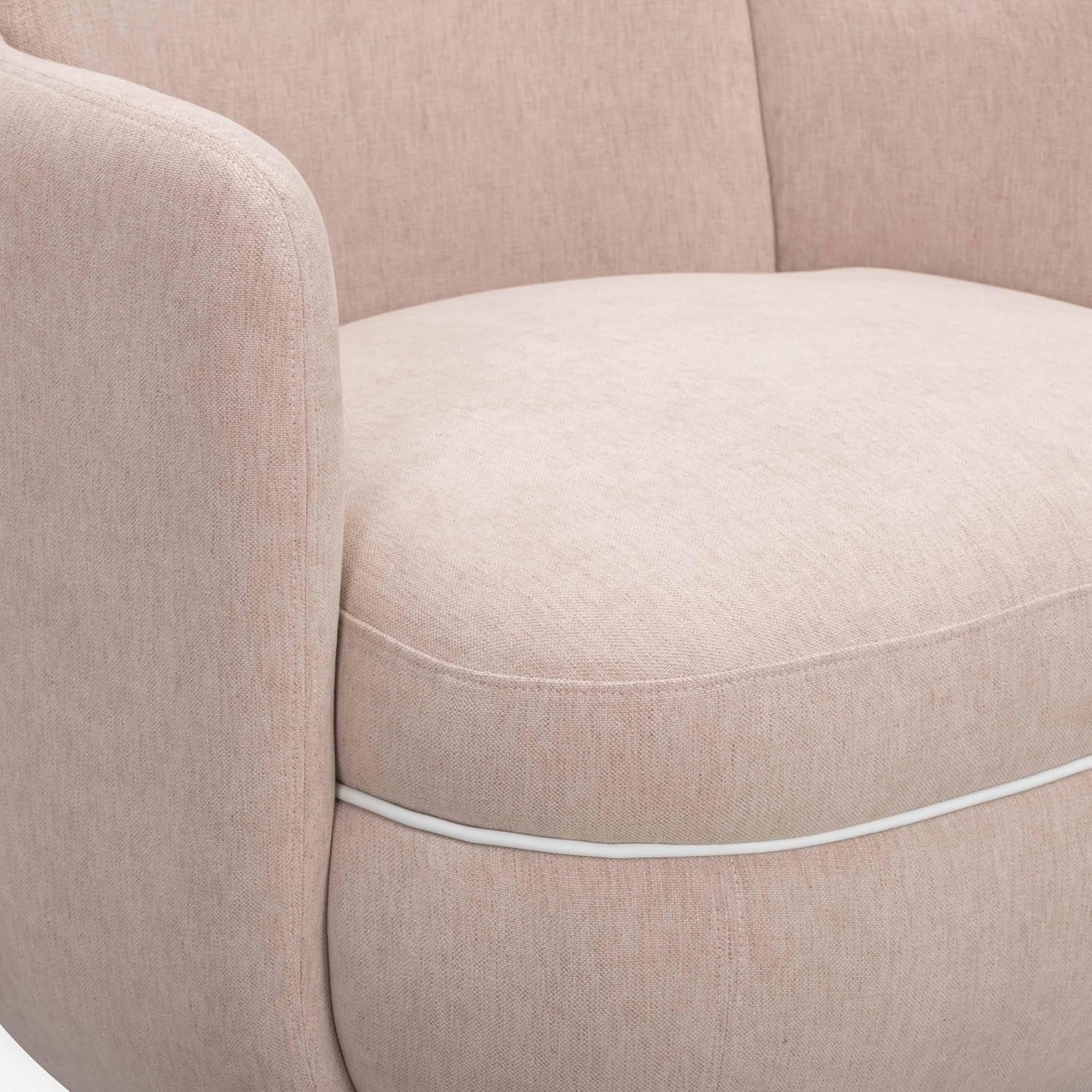 Tov Furniture Wolfie Light Pink Chenille Swivel Chair
