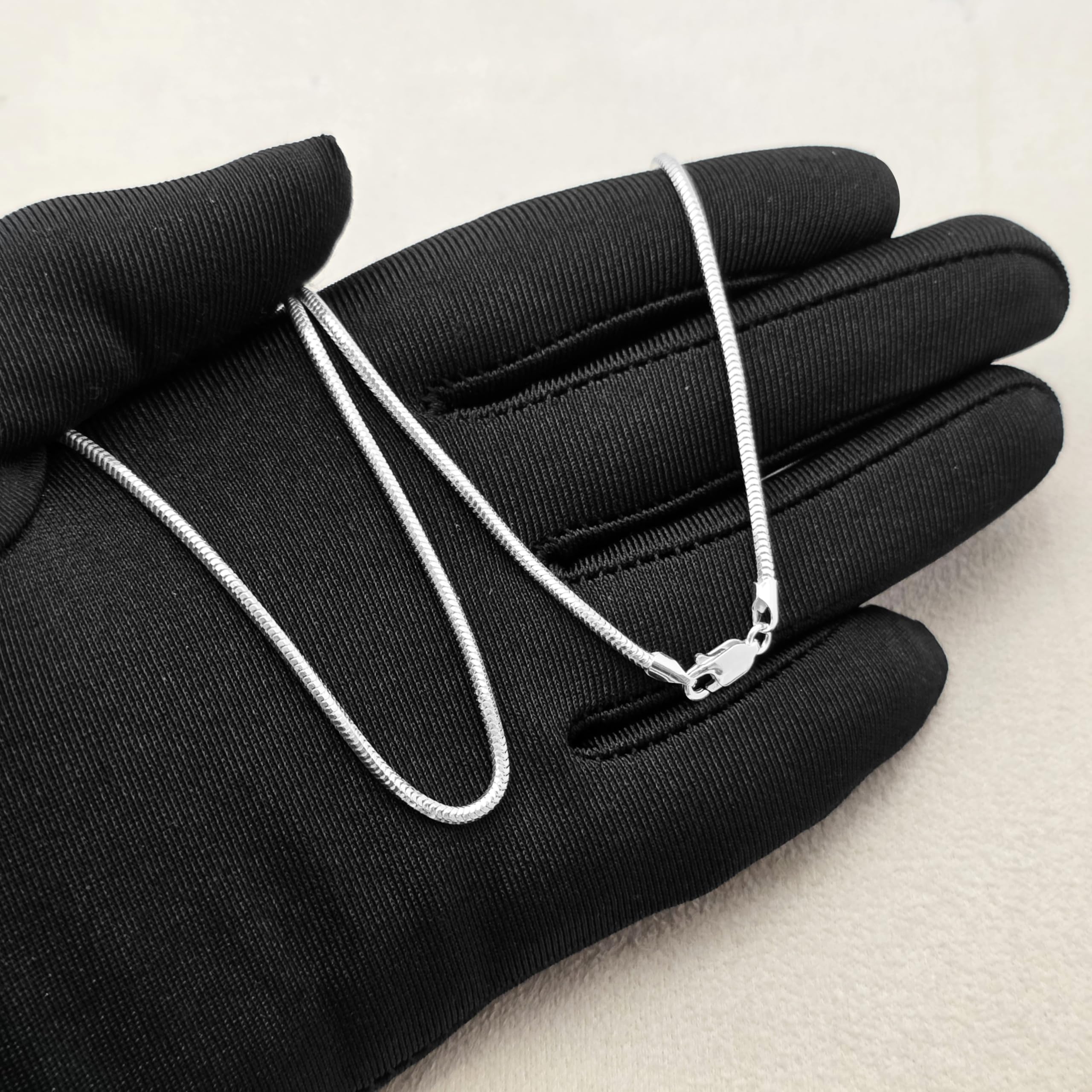 925 Sterling Silber Halskette Schlangenkette 2 mm 45 cm poliert – Elegante, glänzende Silberkette für Damen und Herren, hochwertiges Design, perfekt für Alltag und besondere Anlässe