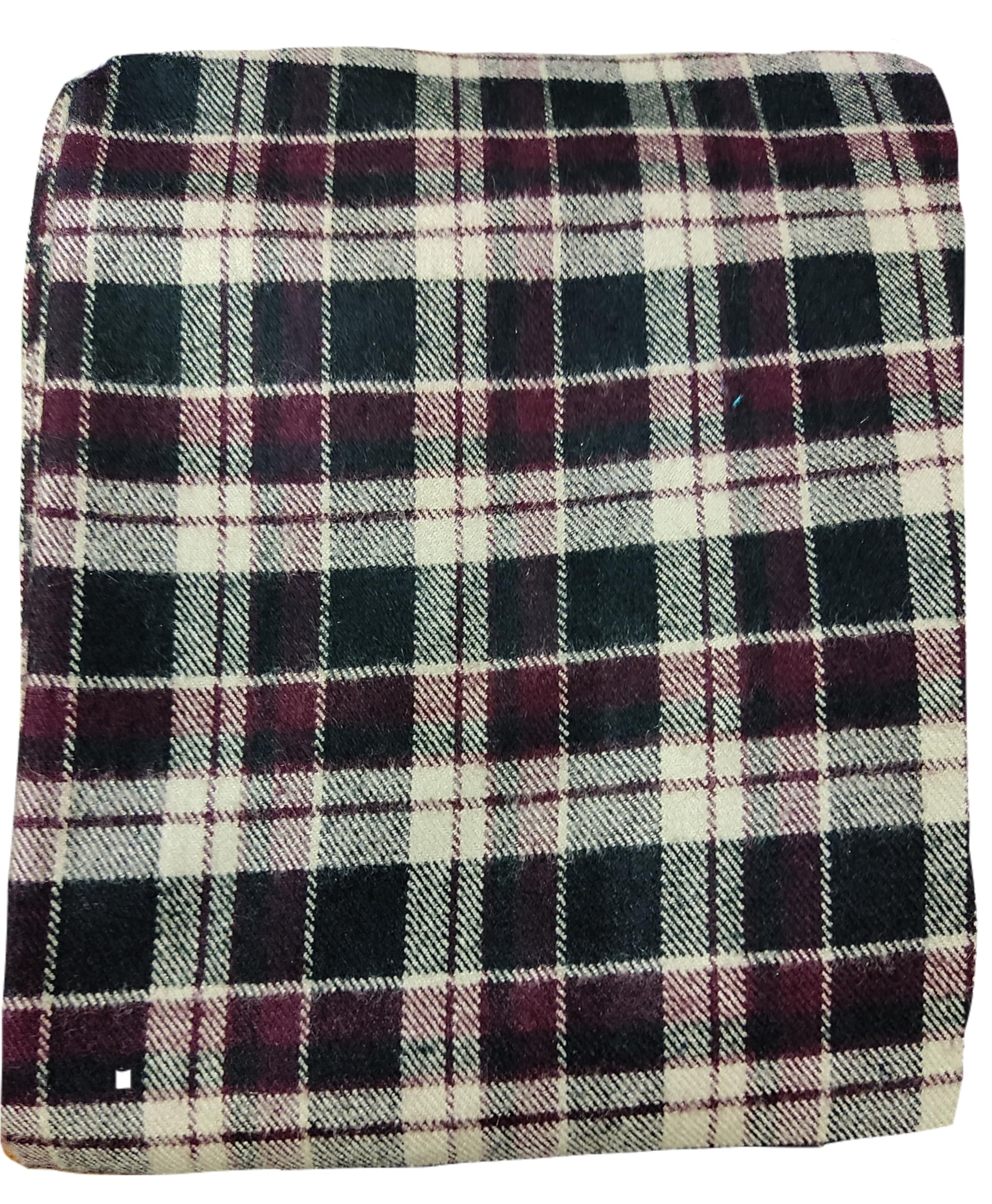 Winter COTSWOOL Unstitched Check Fabric Women Kurti,Top,Men Shirt,Kurta Width-44 inch,Length-2.50 metr,Multicolor-image-26