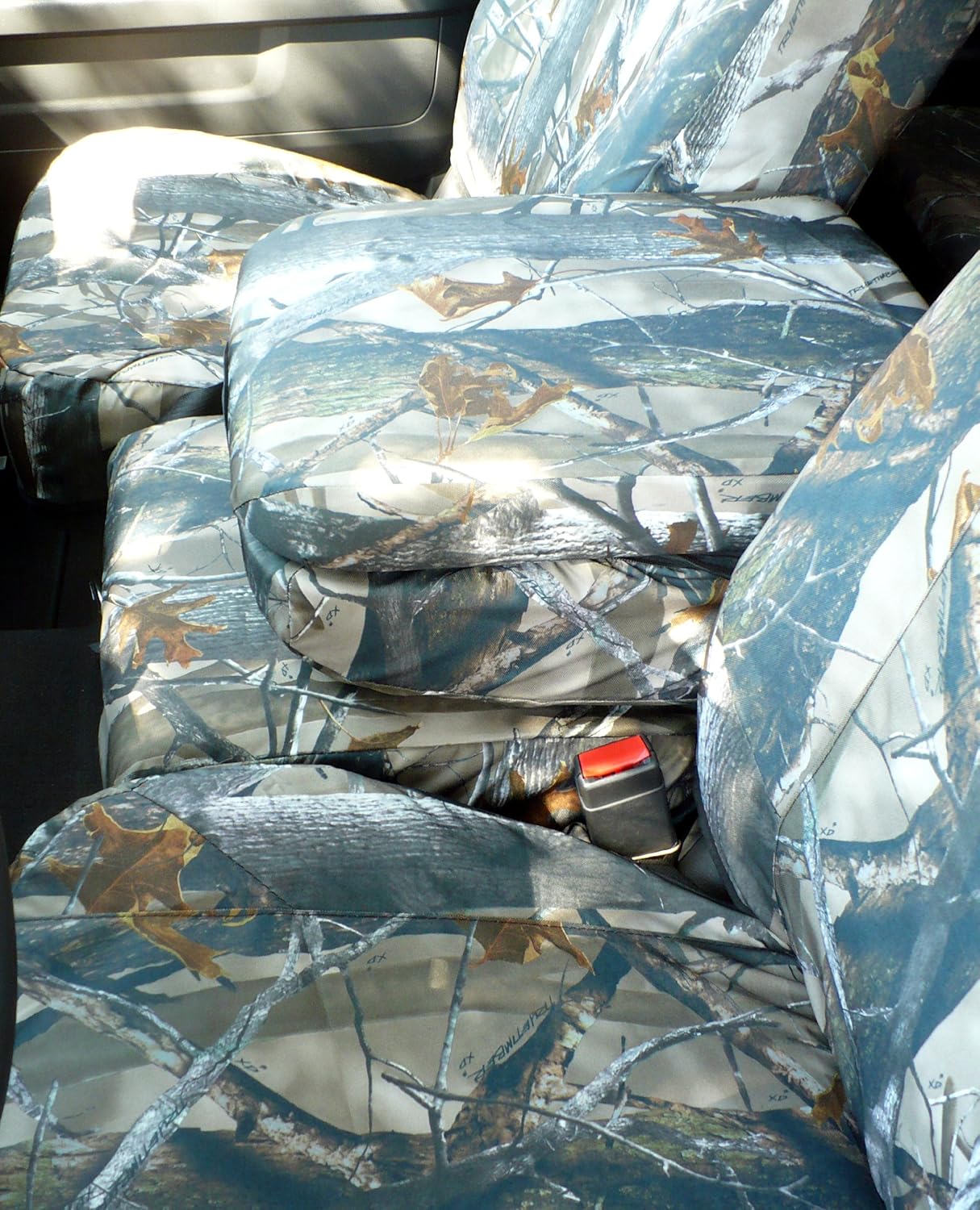 Durafit Seat Covers, Compatible with 2009-2012 Dodge Ram 1500 or 2010-2012 2500-3500, Front 40/20/40, Opening Console Only, 20 Section Seat Bottom Doesn't Open, in Camo Endura Fabric.