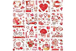 SATINIOR: Vibrant Valentine's Day Rub-On Transfers for Captivating Crafts and Furniture