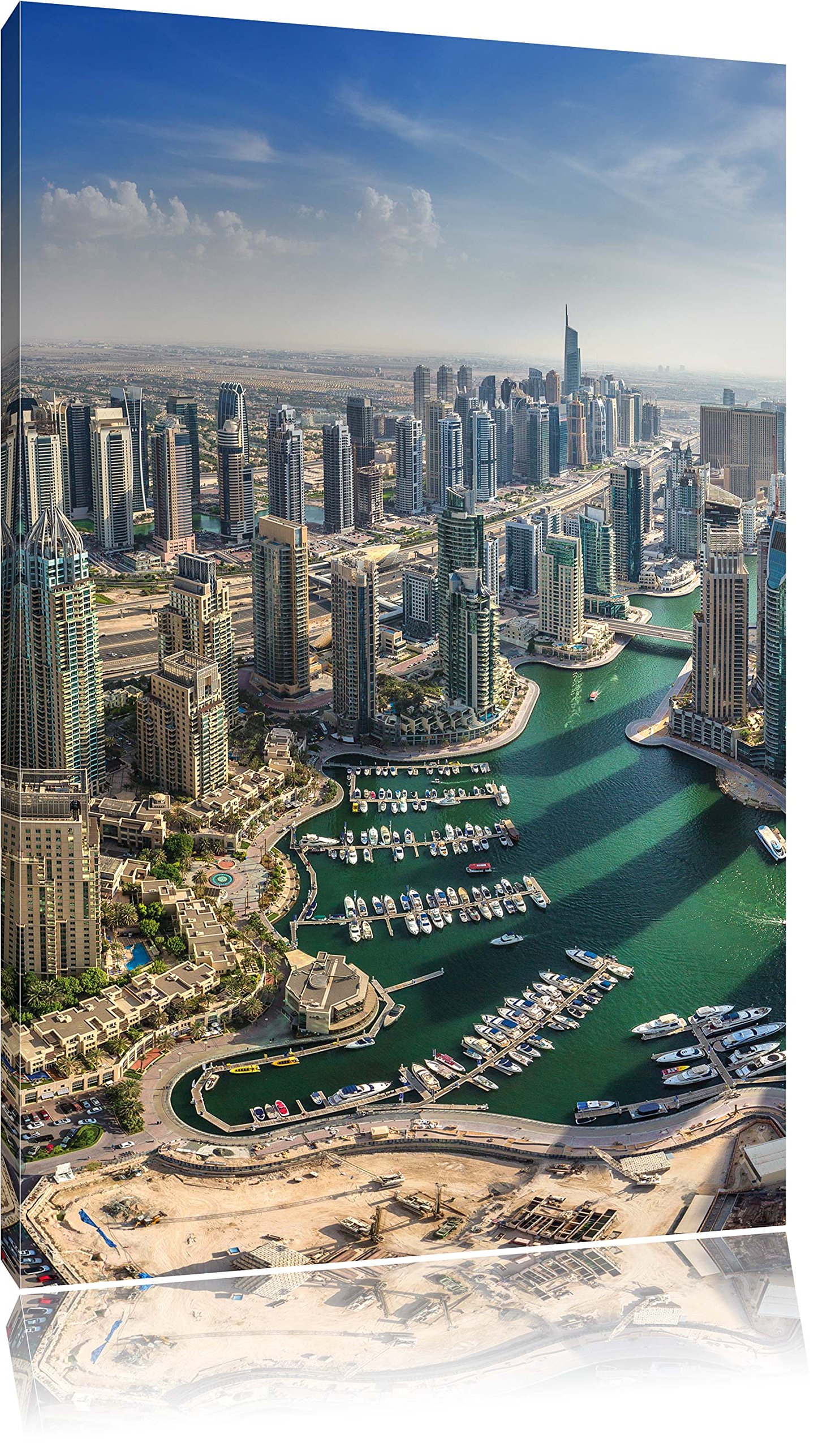Dubai Hotel Burj al Arab, formato 120 x 80 cm su tela, XXL immagini giganti già incorniciate con cornice, stampa artistica su cornice, più economica di dipinti o dipinti a olio, non poster o poster