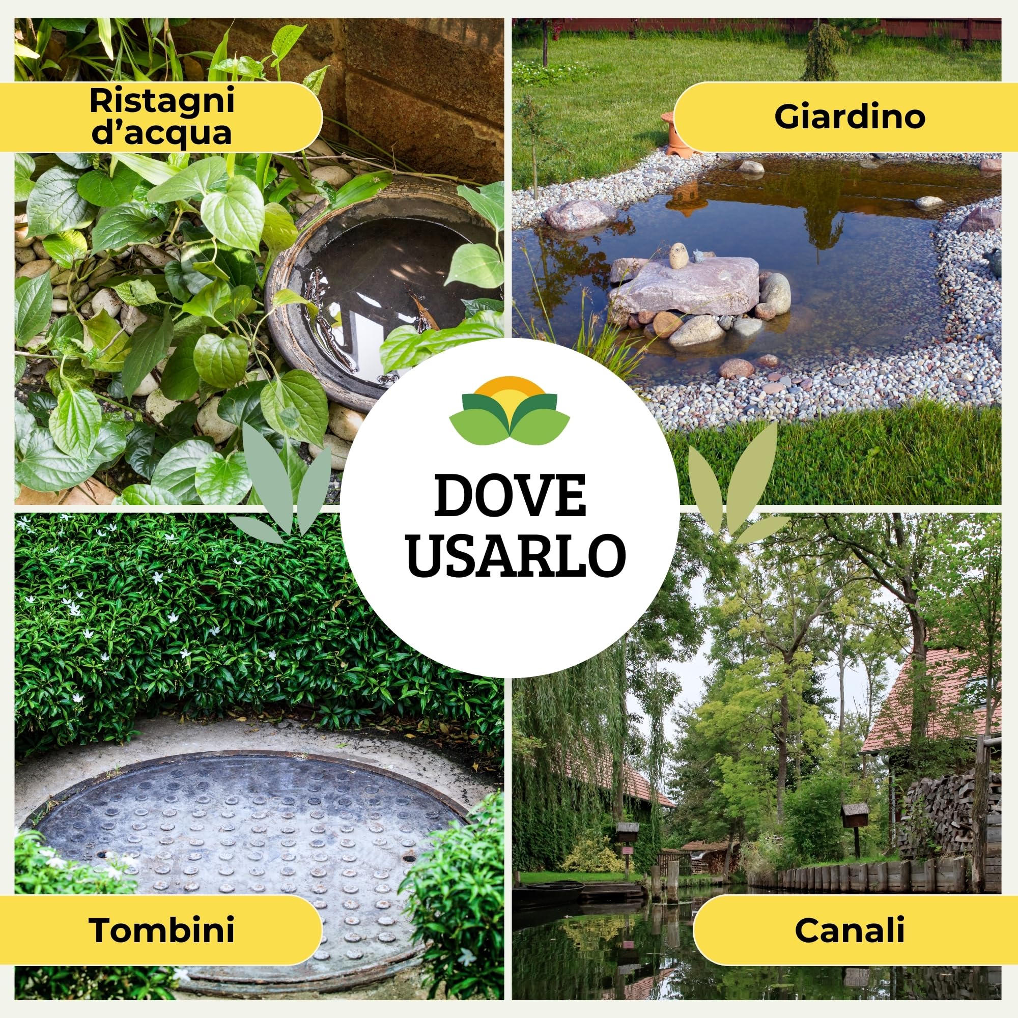 Actilarv Compresse Albagarden Larvicida Zanzare Pastiglie 40 g, per Giardino Disinfestazione Pozzetti Tombini e Acqua Stagnante, Protezione 2-4 Settimane, Zanzara Tigre